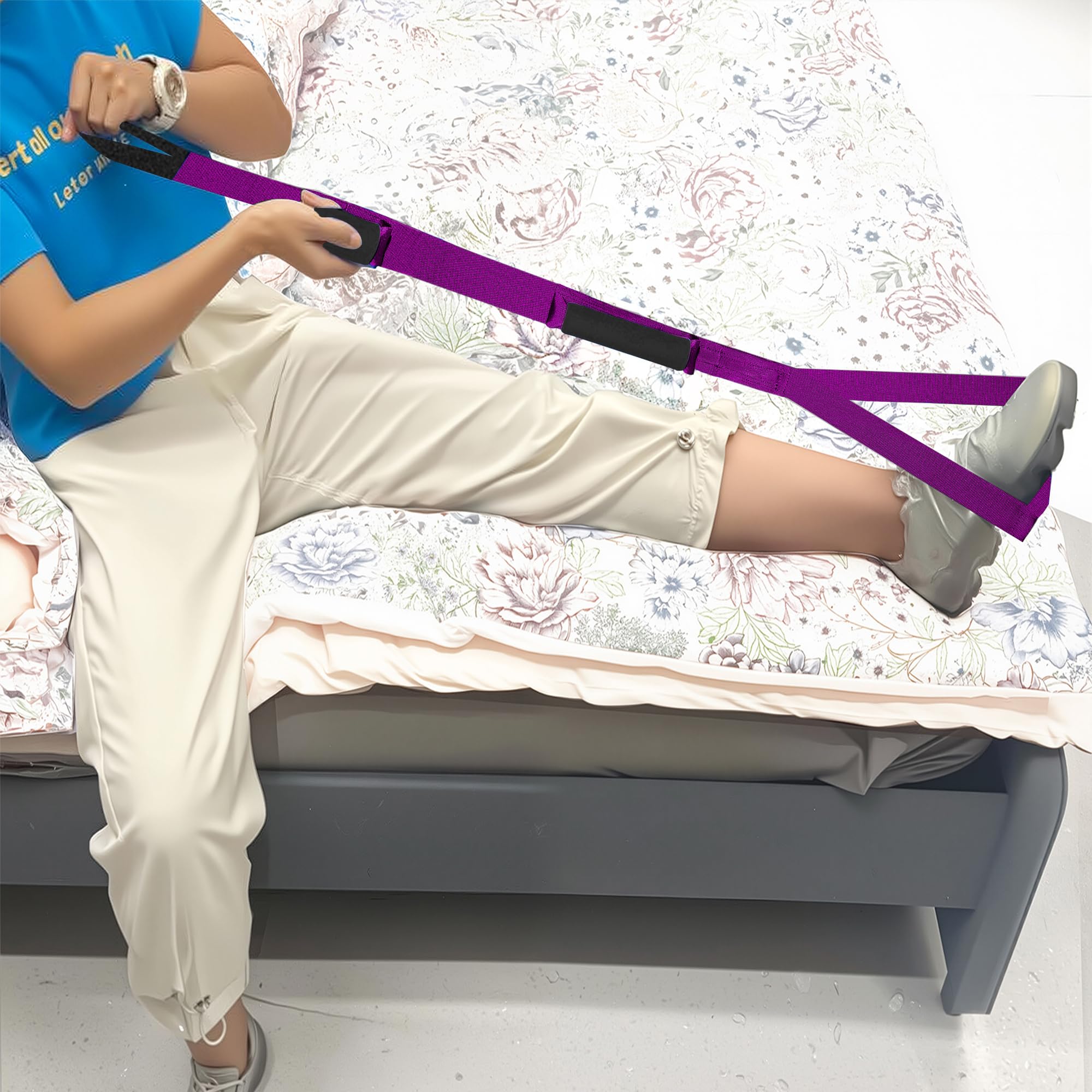 42 Inch Leg Lifter,Leg Lifter After Hip Replacement with Large Foot Loop,Mobility Aid for Disables and Elderly,Leg Lifter Strap for Knee Replacement Recovery Aids(Black) — Amazon image 8