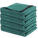 4 Moving Blankets, Double Extra Large Moving Blankets for Furniture, Professional Quilted Furniture Shipping and Storage Pads, 144