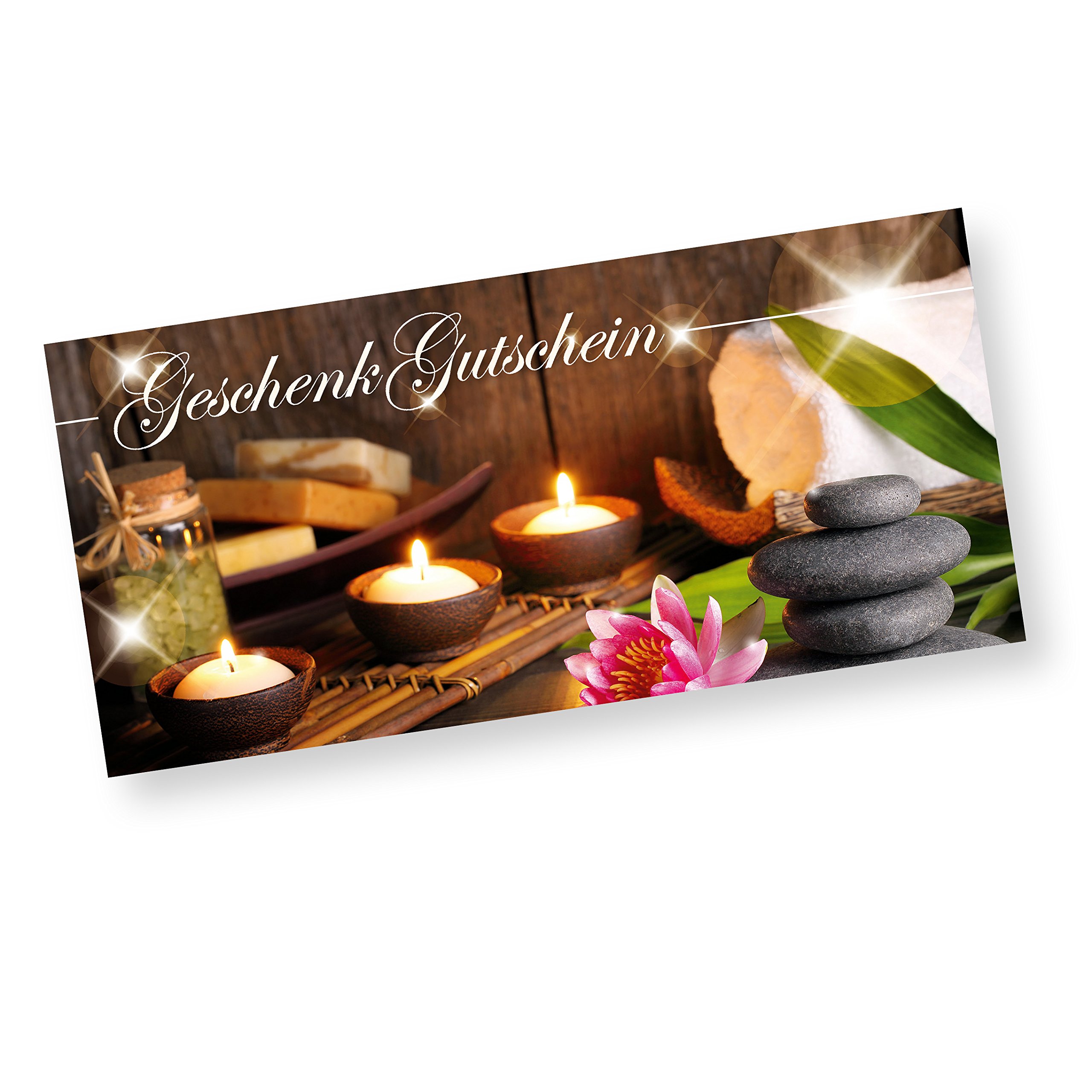 tatmotive Geschenkgutscheine Beauty (500 Stück mit Umschläge) einfach Werte eintragen und stempeln, für Massage & Wellness
