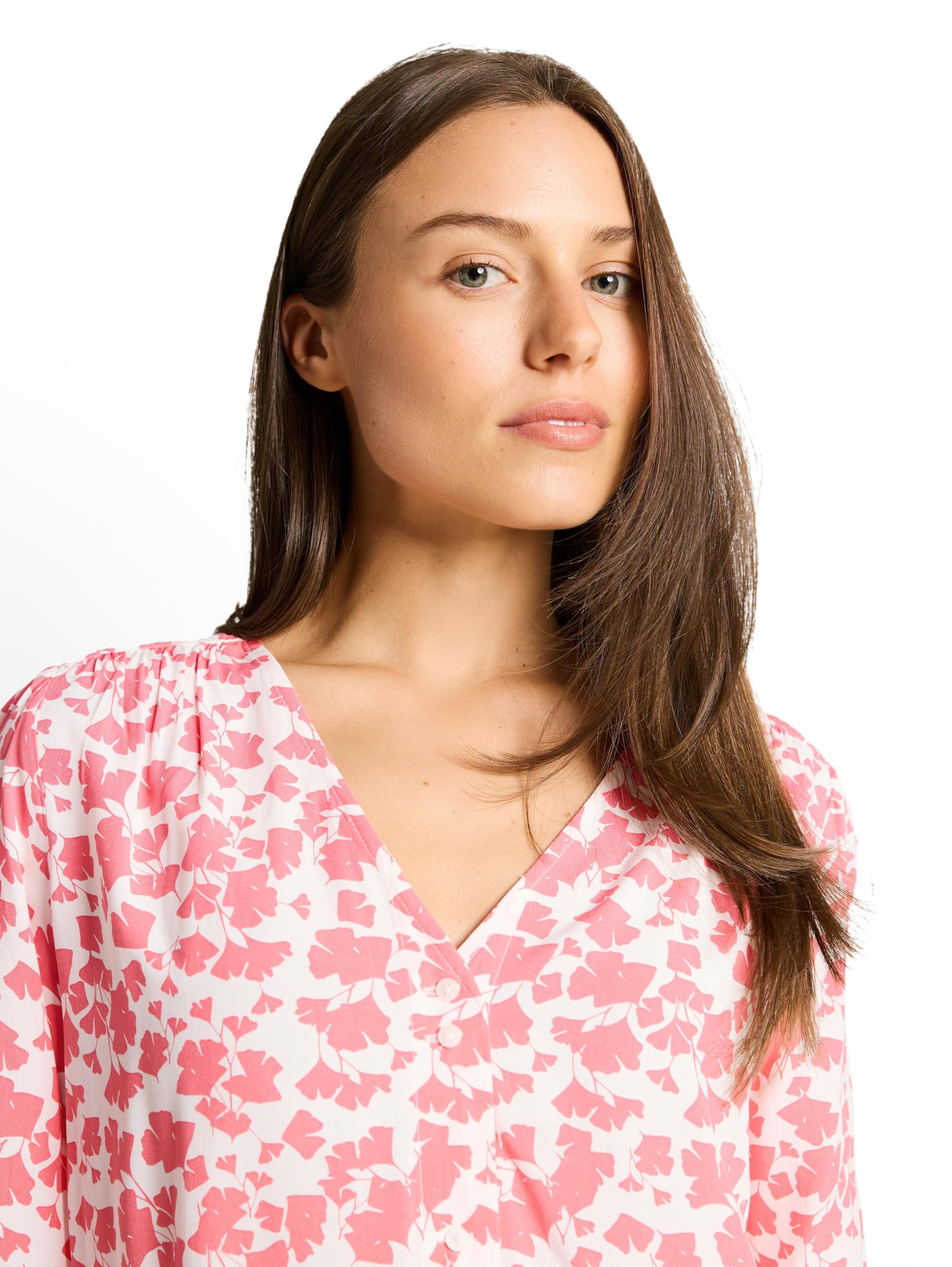 TOM TAILOR Damen Bluse mit V-Ausschnitt