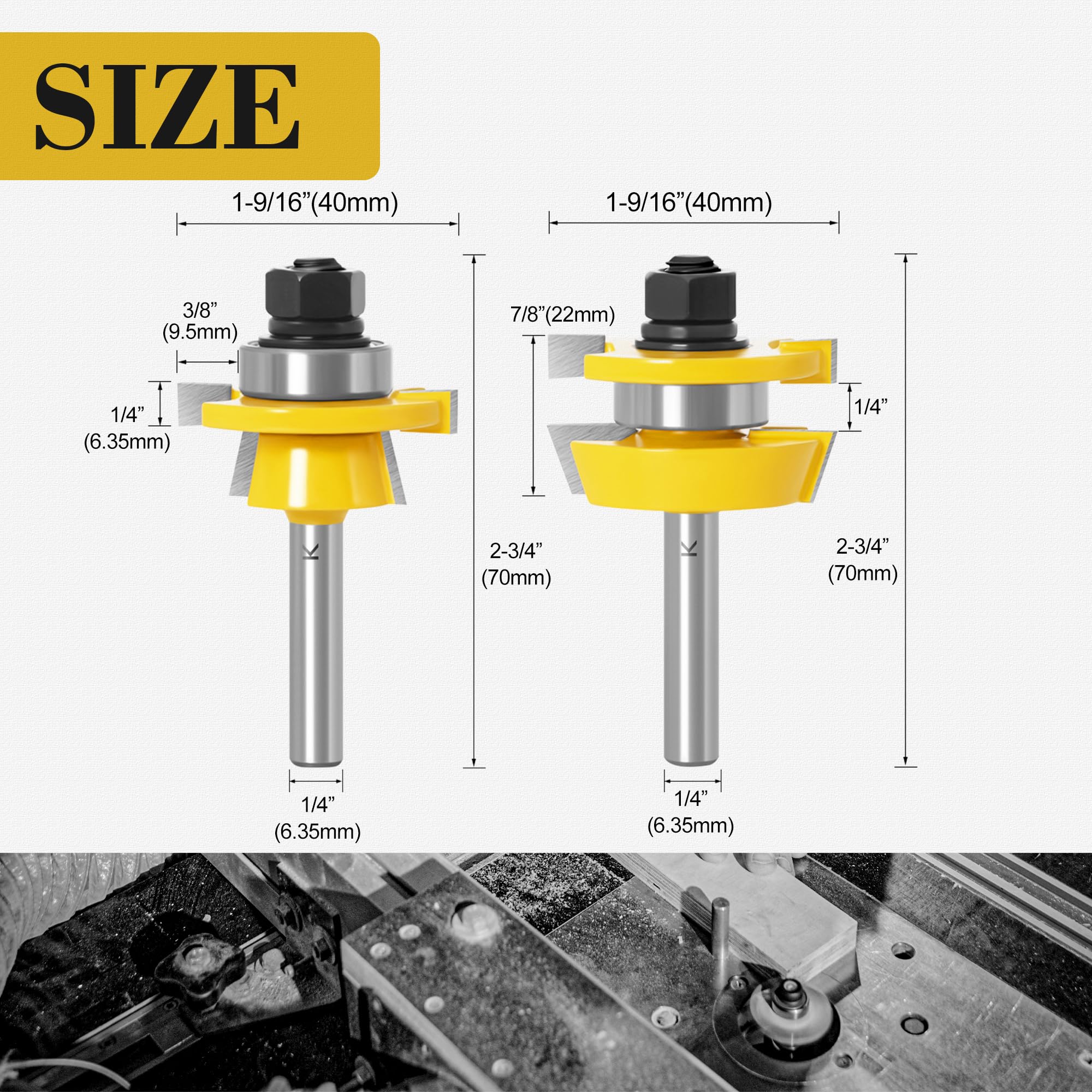 Carbide Router Bits - Shaker Rail & Stile -2