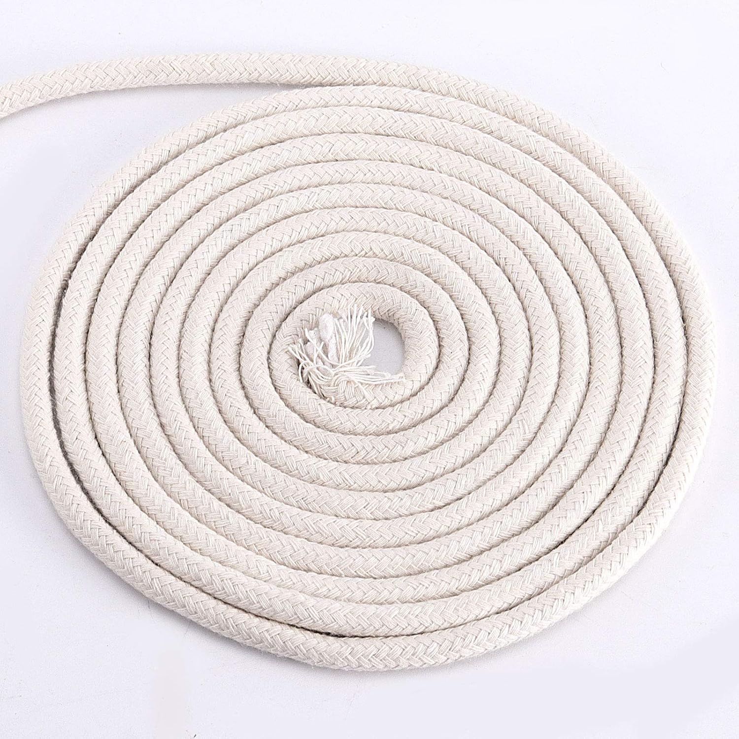 328 Feet 1/4 Inch White Natural Cotton Rope, Cotton Clothesline Rope, All-Purpose Craft Rope for Clothes Hanger, Garden Flower Potted Plants, Laundry Line Dryer