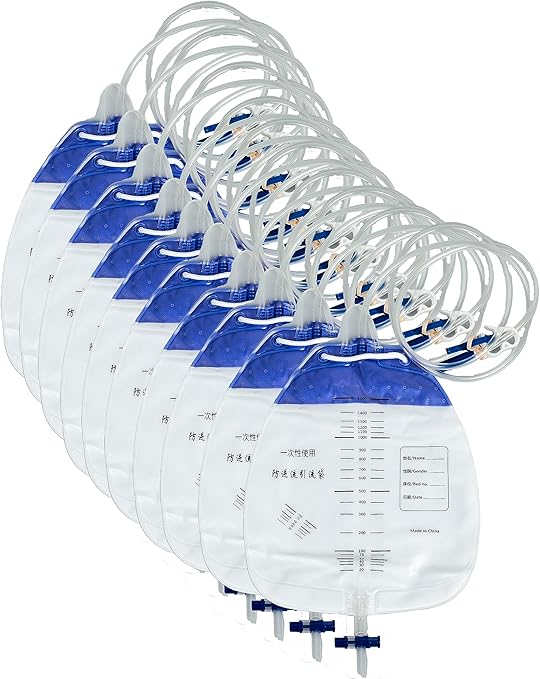 Urinary Drainage Bags with 48" Tube Drainage, Clips and