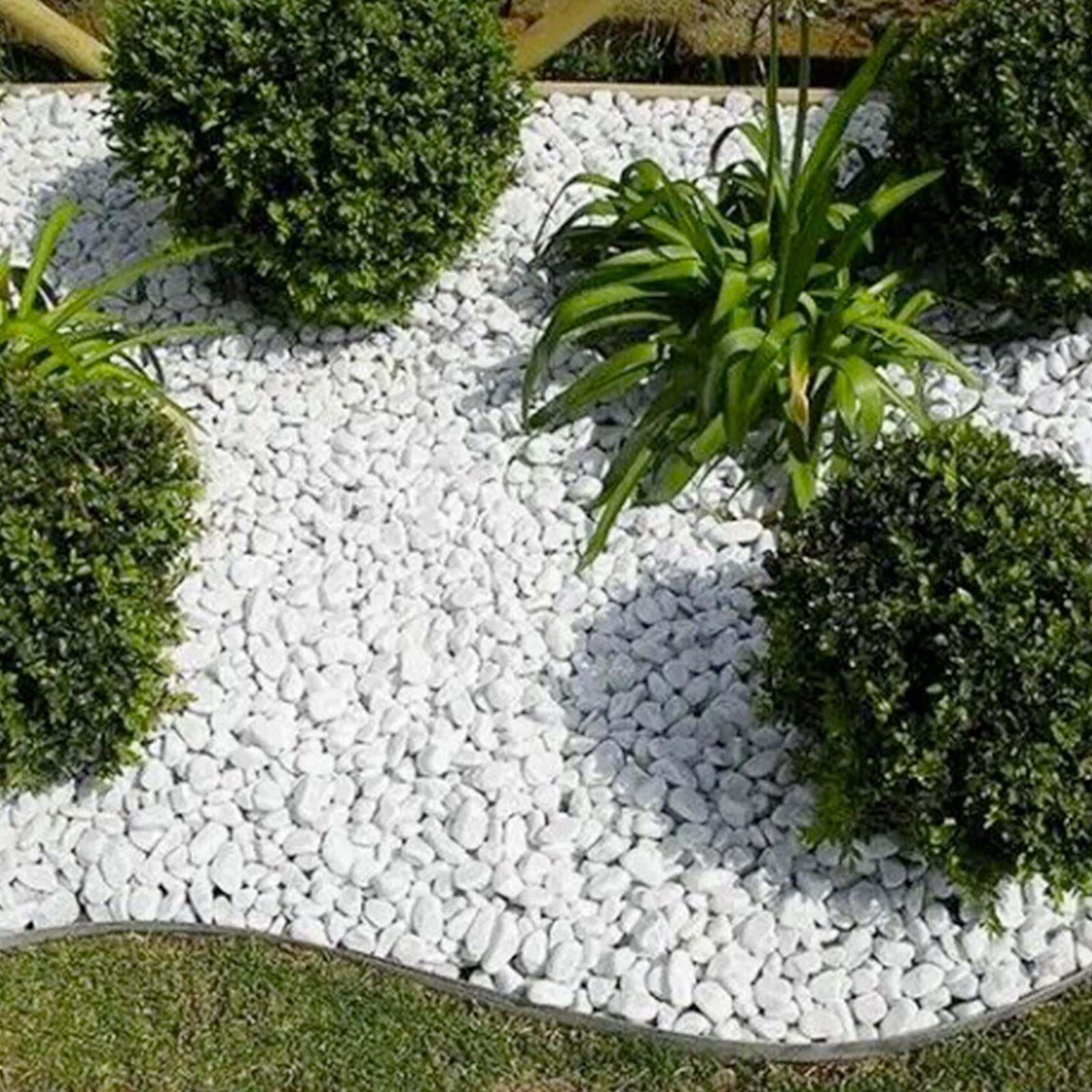 Mondo Viro galets de jardin en marbre ou en pierre de lave - Ajouter une touche d'élégance à votre jardin (20 kg Ø 24/40, Marbre)