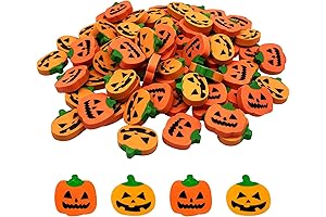 ZAKVOOR 80 Pcs Pumpkin Erasers for Kids | Halloween Pencil Erasers Bulk Party Favor