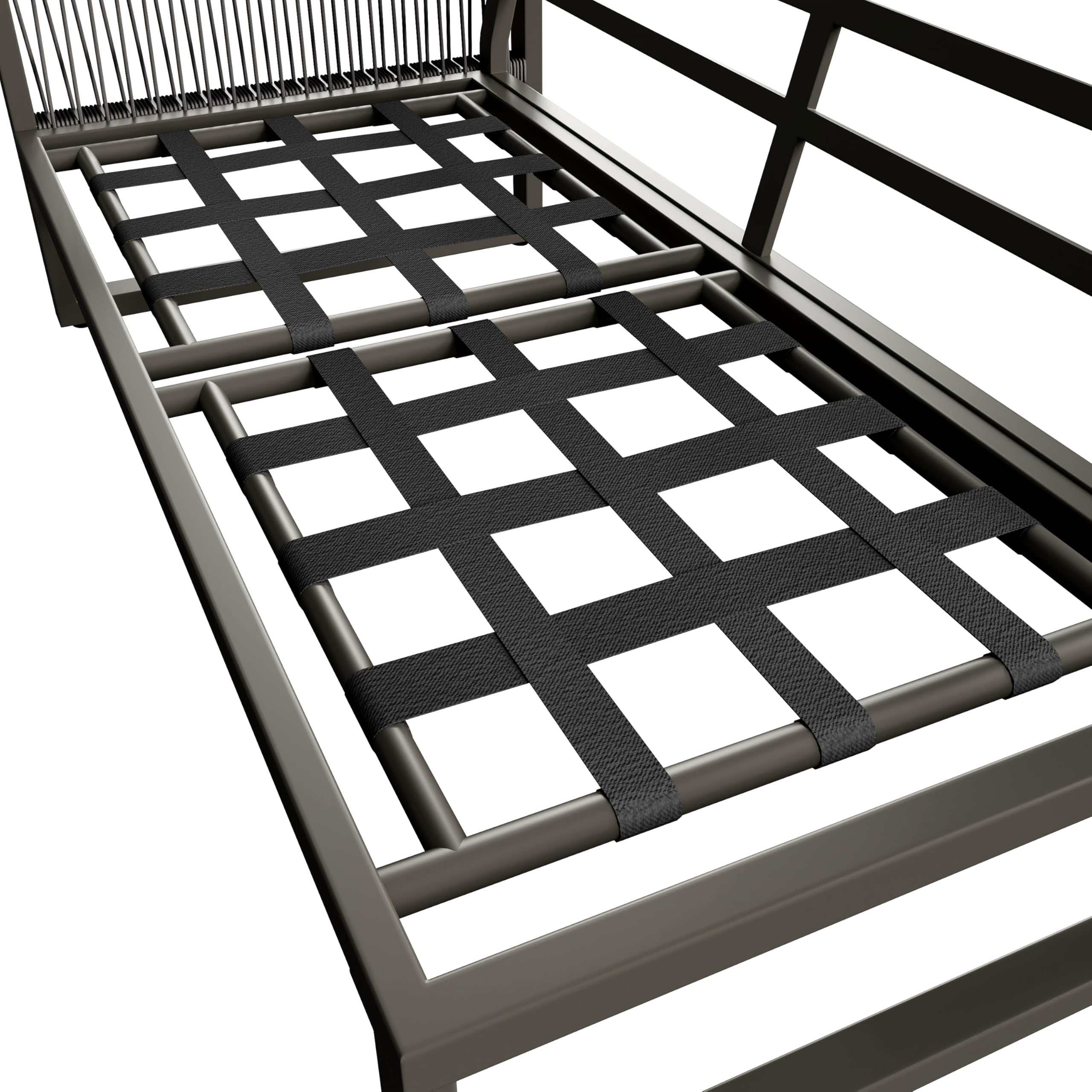 Salon de Jardin 6-7 Personnes Aluminium Galvanisé, Ensemble Canapé d’Angle avec 2 Tables Coussins Inclus, Mobilier Outdoor Résistant Terrasse Jardin (Gris-5, 6 Places)