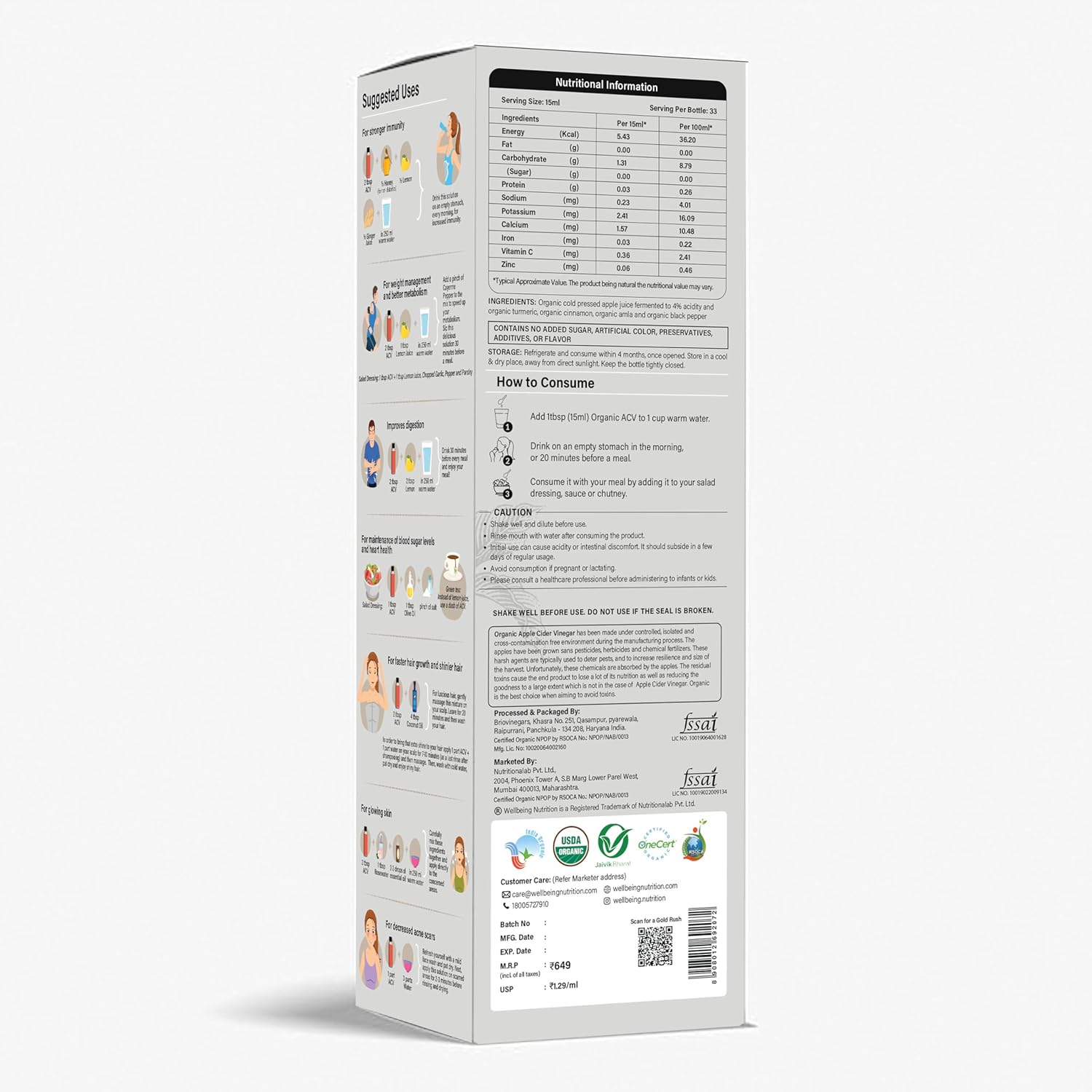 Buy Now Wellbeing Nutrition Apple Cider Vinegar With Turmeric, Amla,... 4 Buy Now Wellbeing Nutrition Apple Cider Vinegar With Turmeric, Amla,...