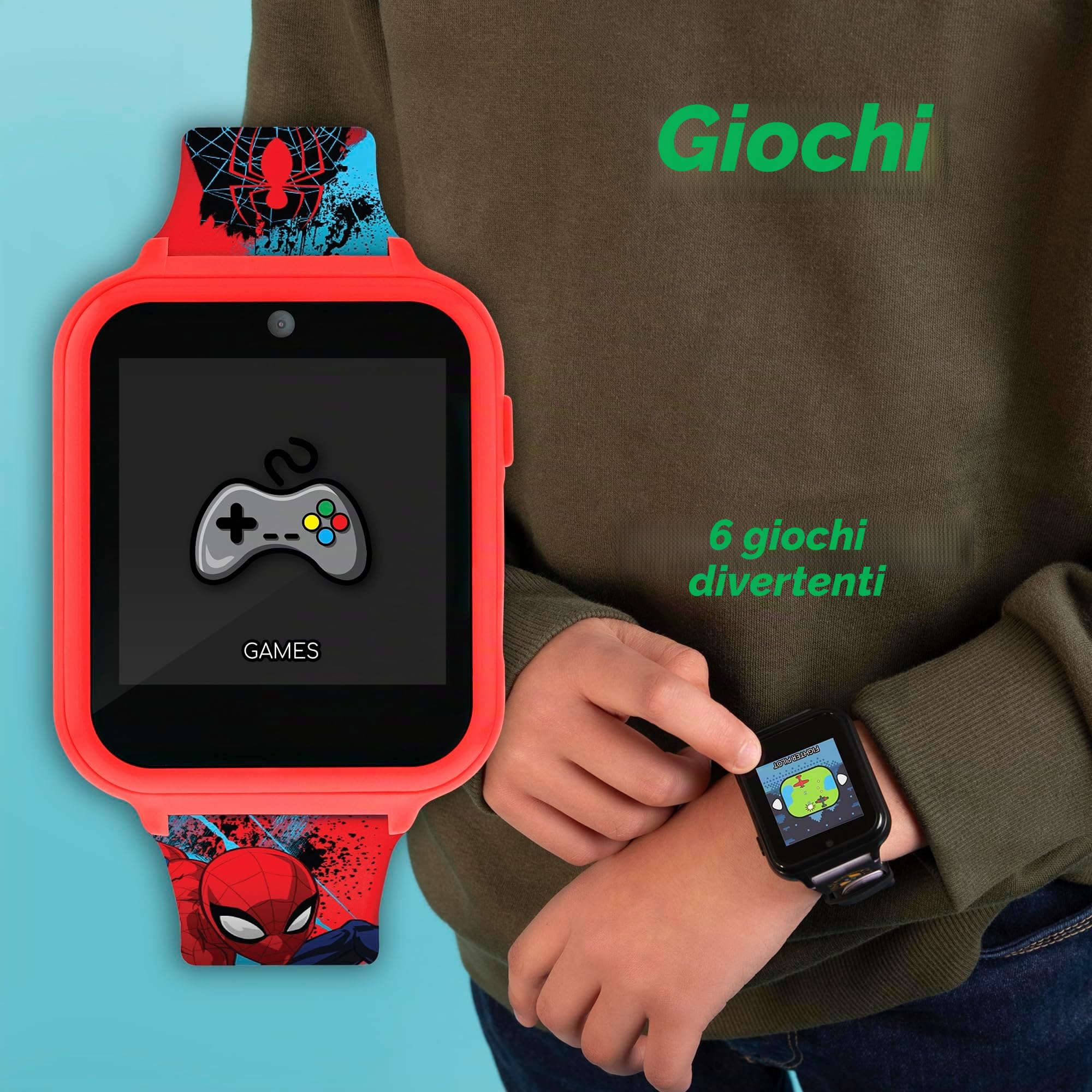 Spiderman Orologio Digitale Unisex Bambini con Cinturino Rosso in Silicone SPD4588