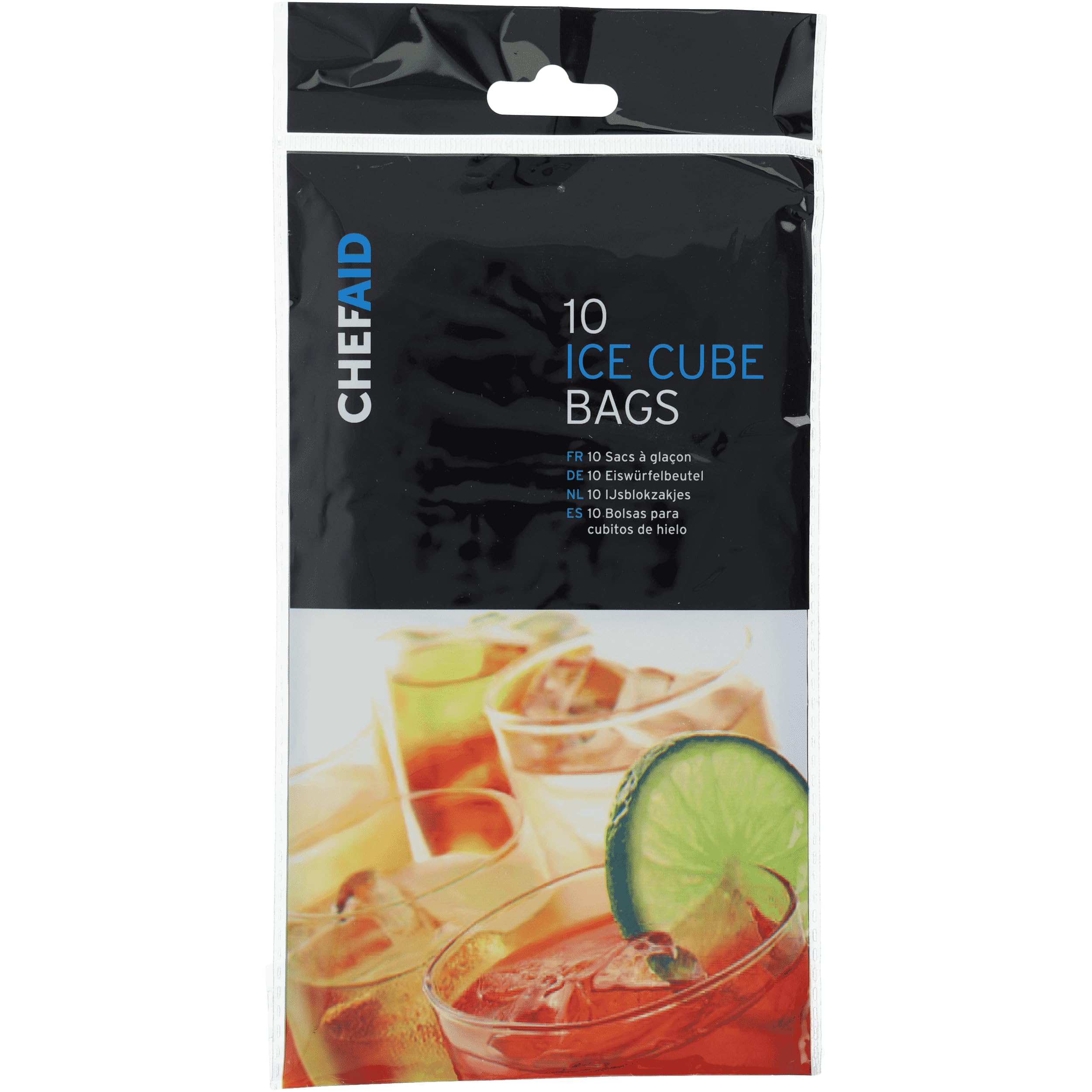 Chef Aid Ice Cube Bags, Pack of 10 Freezable Bages to create Ice Cubes to demand