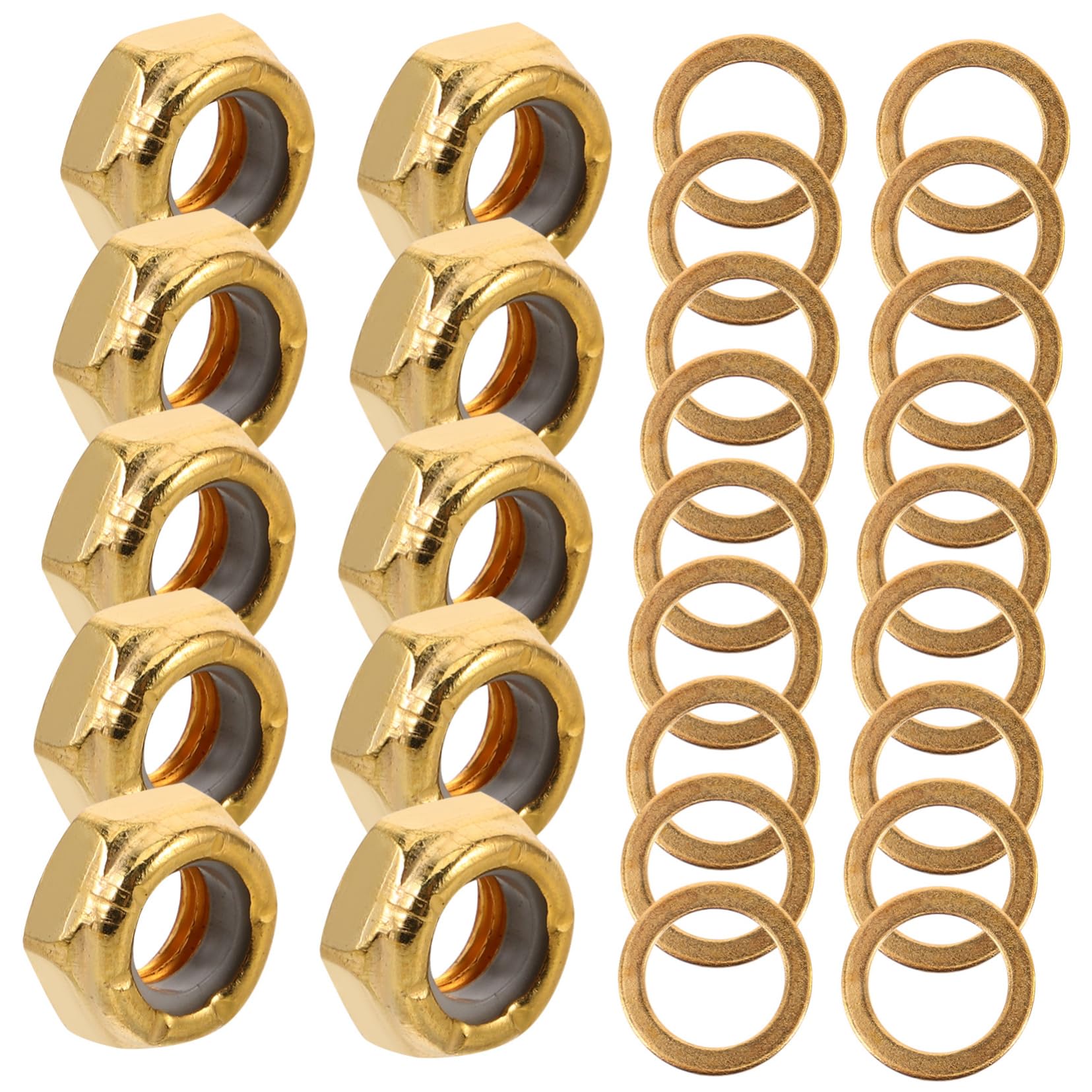 BESPORTBLE 32PCS Skateboard Truck Axle Washer Set High Strength Lock Nuts Washers for Enhanced Stability Noise Reduction Easy Installation Compatible with Skateboard Trucks Accessories