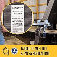 Vista 5 de US Cargo Control Blackline - Correa de cabrestante resistente de 4 pulgadas con gancho plano, 4 pulgadas de ancho x 30 pies de largo, correas