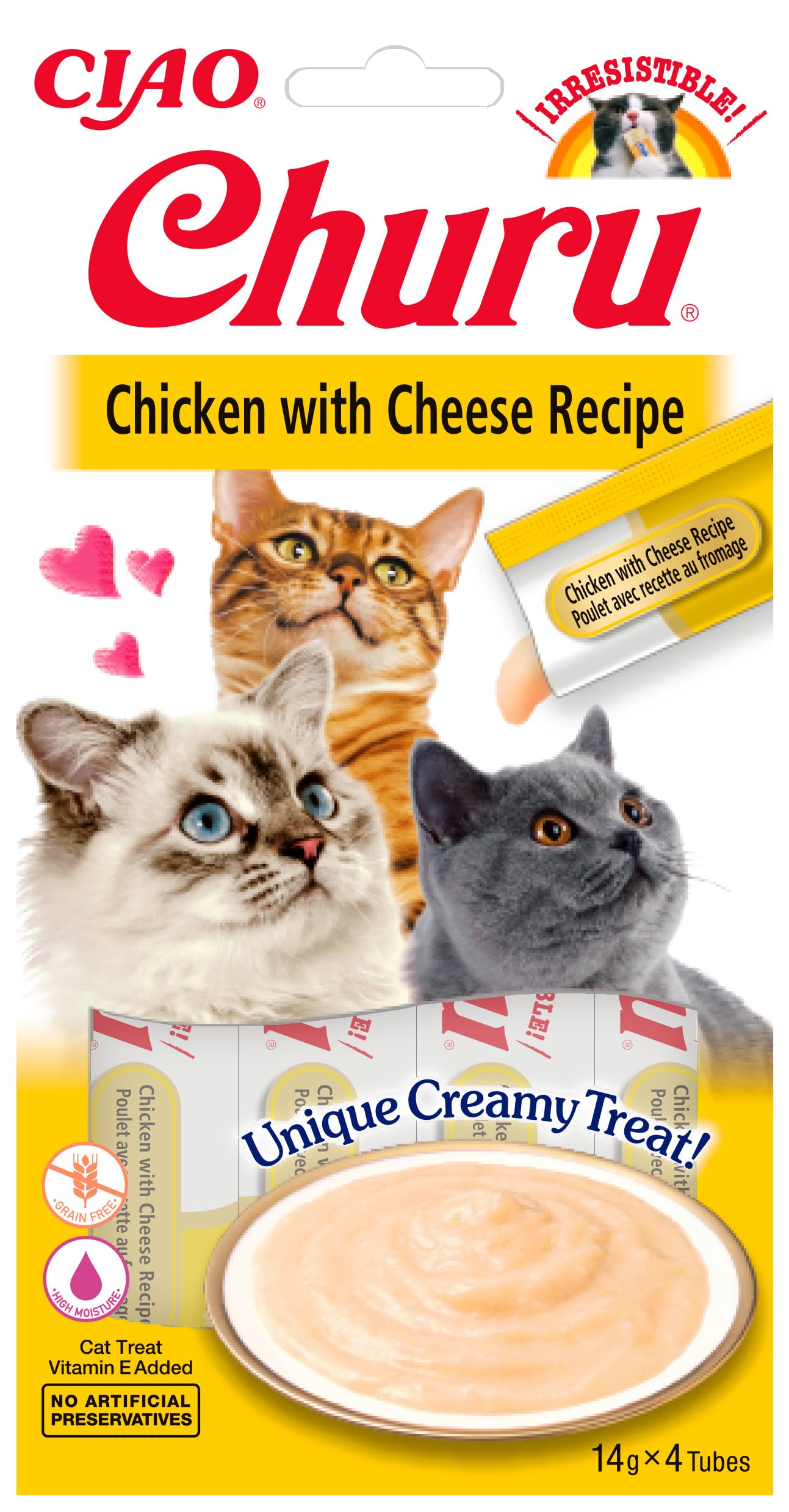 CHURU Cat Receta DE Pollo con Queso Display 12X56GR