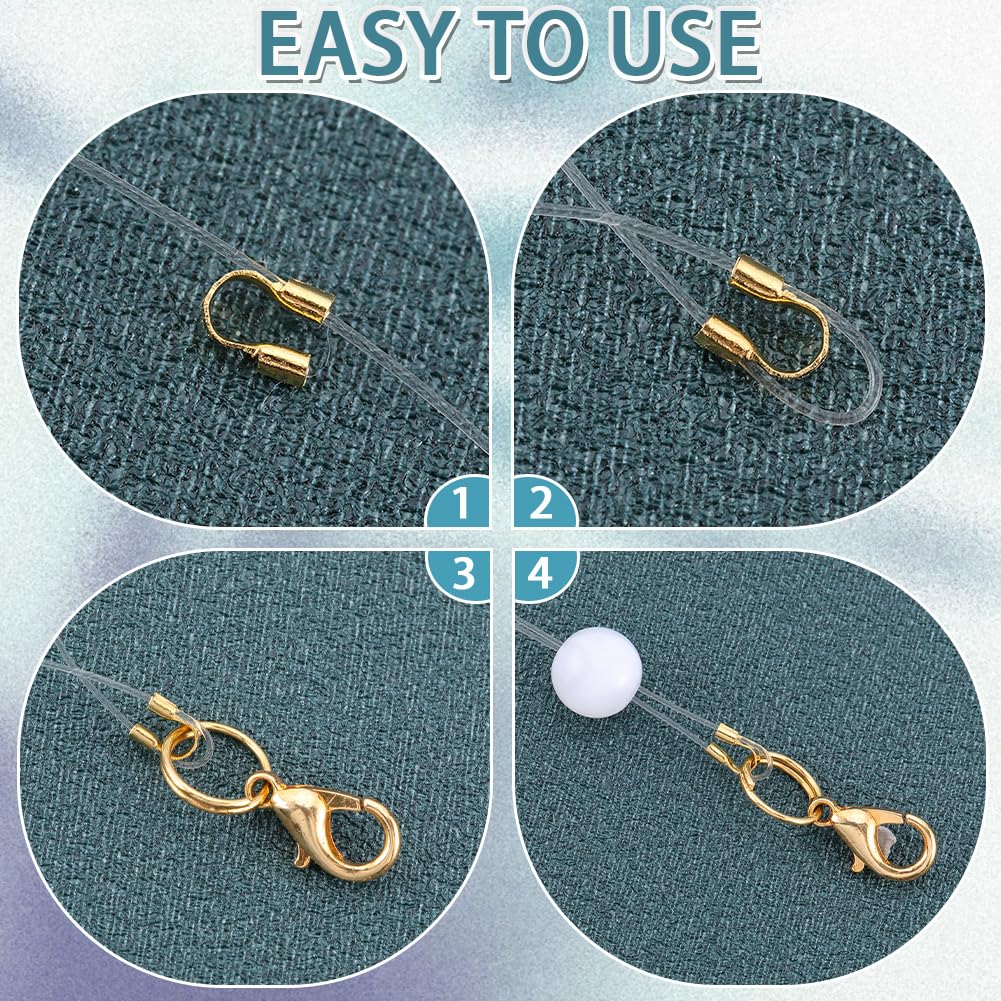 Protectores De Alambre En Forma De U - 1200 Unidades Doradas, Latón, Para Joyería (collares, Pendientes, Pulseras)