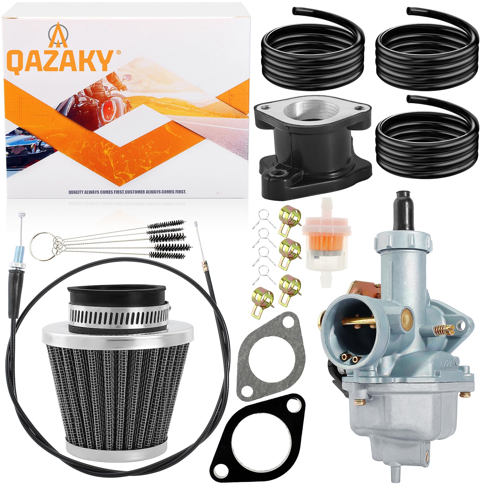 PZ27 Carburetor for 125cc 150cc 200cc 250cc 4-stroke Engine CG ATV Go Kart Pit Dirt Bike Zongshen Lifan Taotao Sunl Buyang Coolsport Kazuma Chinese Cable Choke Carb 27mm