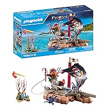 PLAYMOBIL | Pirati | Zattera dei pirati | Giocattolo Pirata | Personaggio Pirata | Giocattoli per bambini dai 4 anni in su | 71794