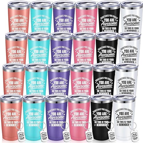 Sieral Regalos de agradecimiento a los empleados, regalos de agradecimiento a granel, vaso inspirador con texto en inglés "You Are Awesome You Are