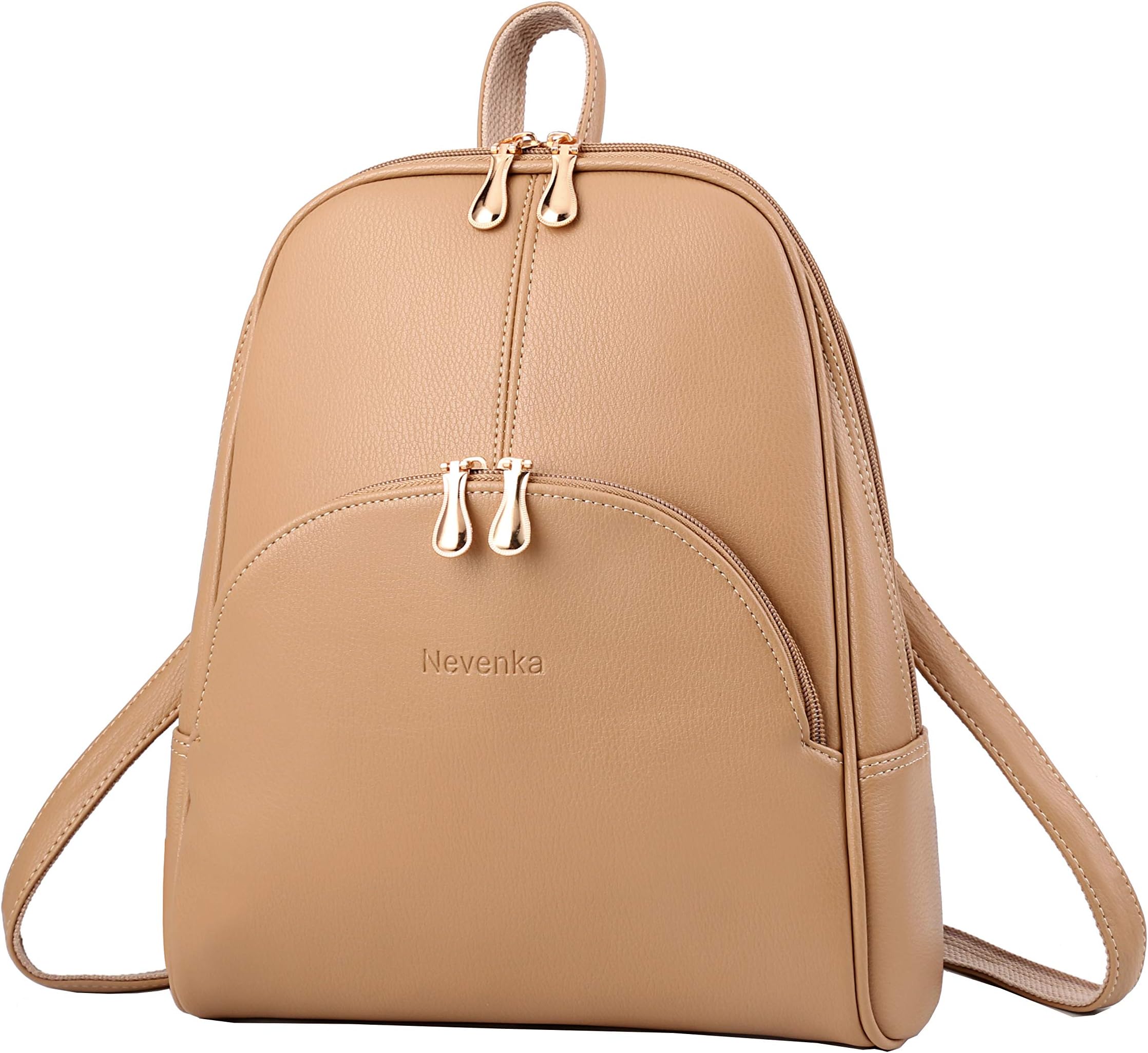 NevenkaBackpack Purse for Women Casual Shoulder Bag PU Leather Zipper Closure Adjustable Strap…