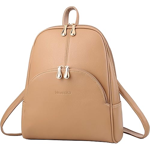 Nevenka Backpack Purse for Women Casual Shoulder Bag PU Leather Zipper Closure Adjustable Strap…
