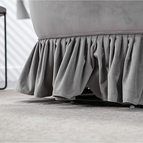 Miniatura 6 de Hdxdkog Sillas giratorias de barril de abrazo, sillones redondos de 360 grados con tapizado ancho, silla de tela esponjosa para sala de estar,