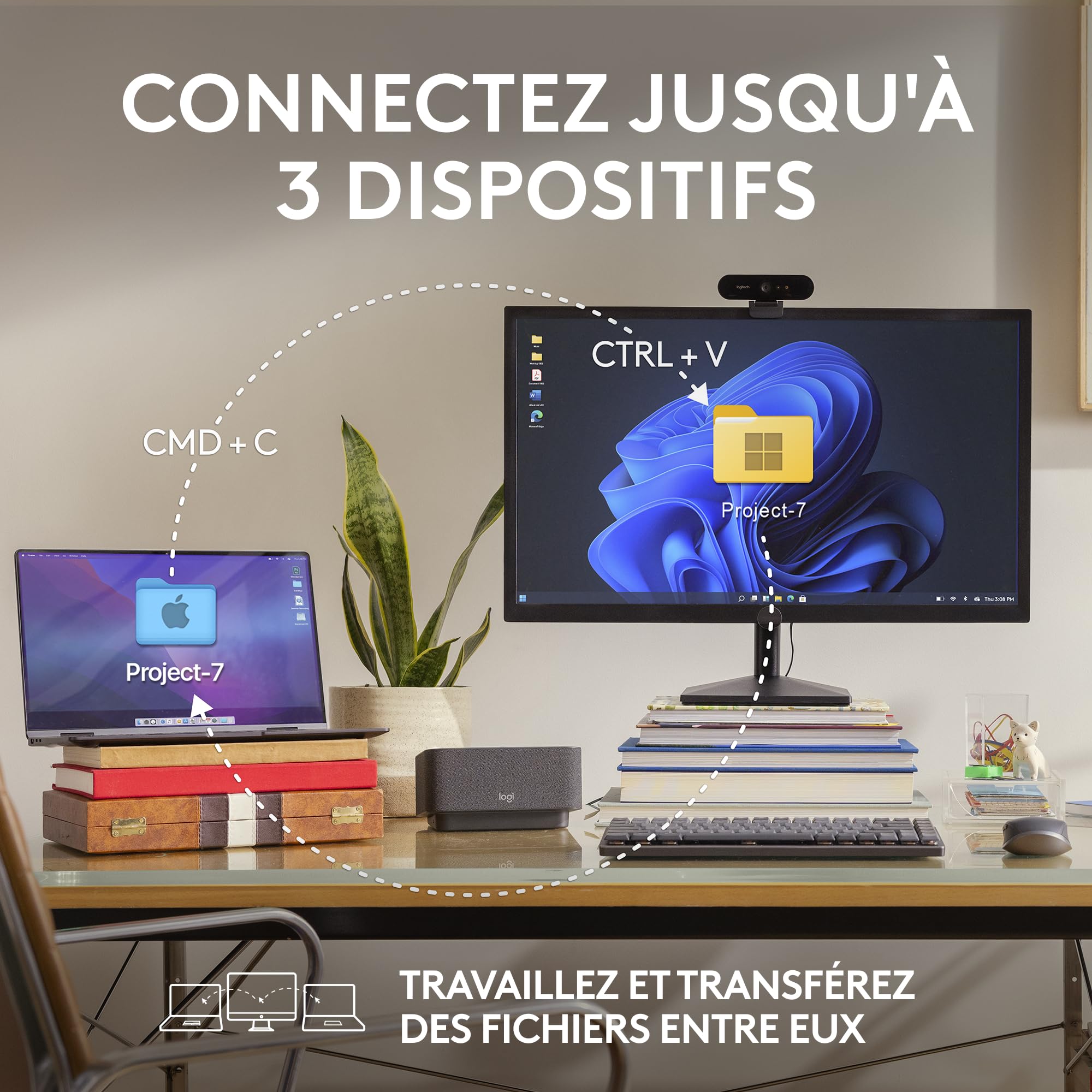 Logitech MX Keys Mini Clavier + MX Anywhere 3S Souris sans Fil