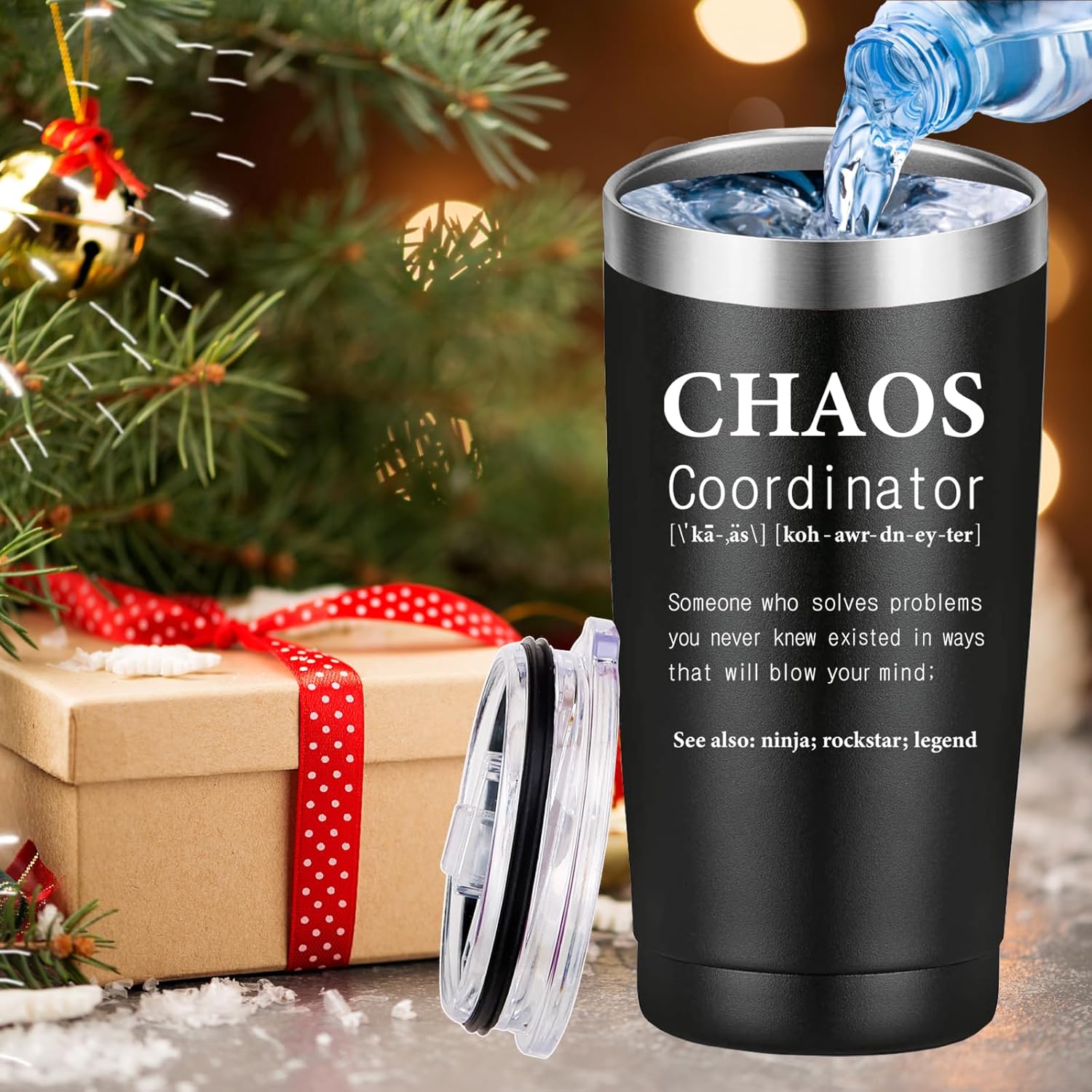 Mamihlap Chaos Coordinator Travel Mug Tumbler.Coworker Gifts.Chaos Coordinator Gifts.Funny Work Inspirational Appreciation Gifts for Men Women Boss Assistant Teacher Employee.(20 oz Black) - Image 6
