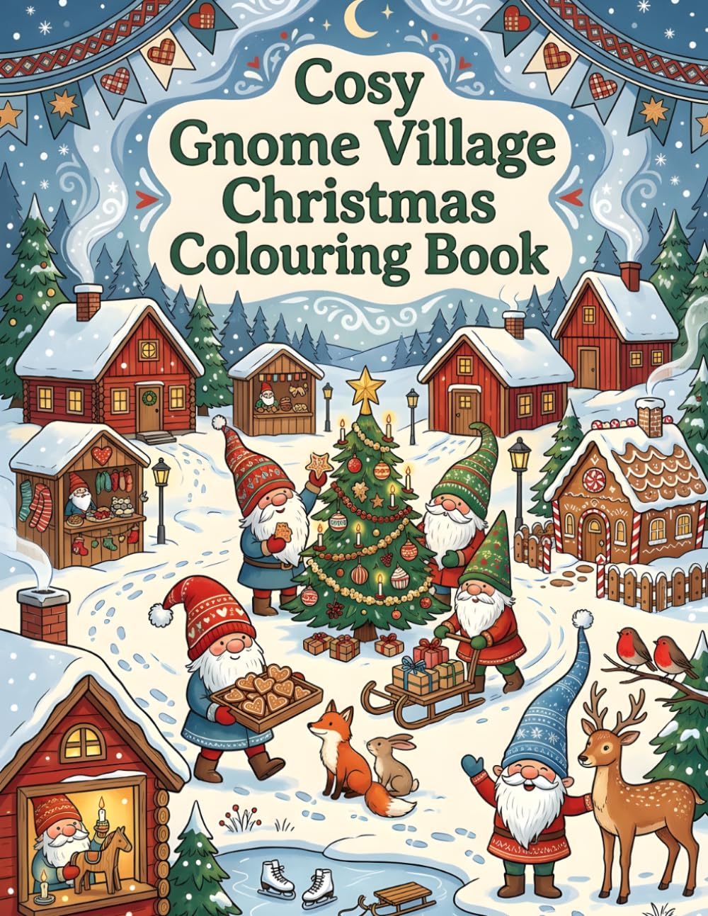 Cosy Gnome Village Christmas: A Festive Winter Colouring Adventure