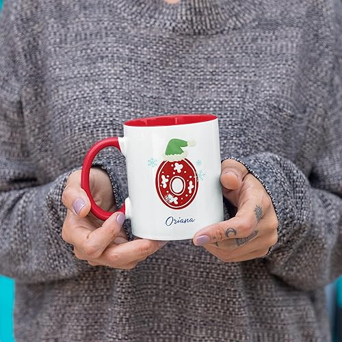 Miniatura 4 de Tazas de café con iniciales de Navidad 2024, tazas de café de Navidad, taza con monograma, tazas de Navidad personalizadas con nombres, taza de café