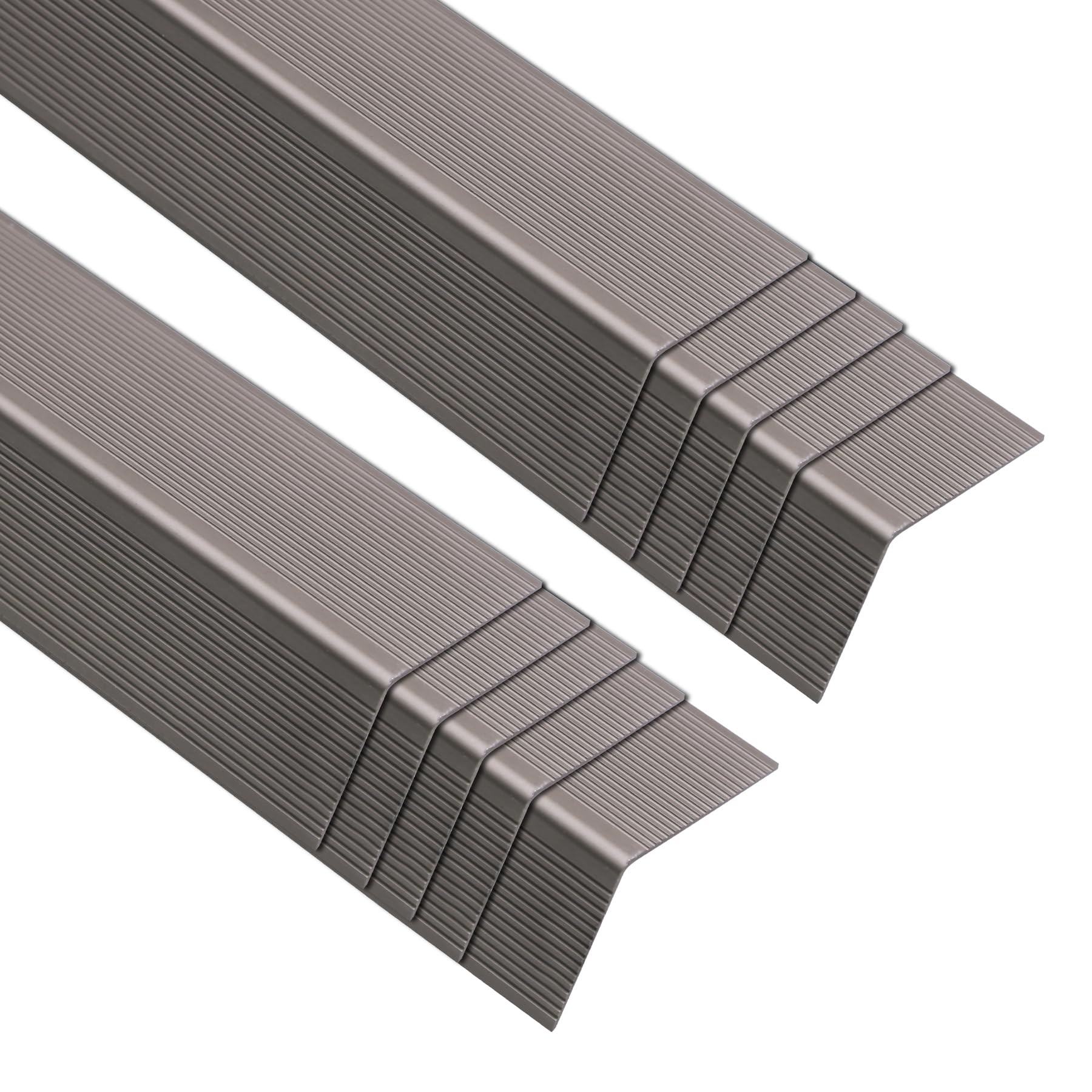 NIDAYE Non Slip Stair Nosing, Window Sill Nosing Plate, Staircase Ledge Guard, 10 Pieces Stair Edge Protector for Wood Stairs/Walking Surface, 1.5"X 2