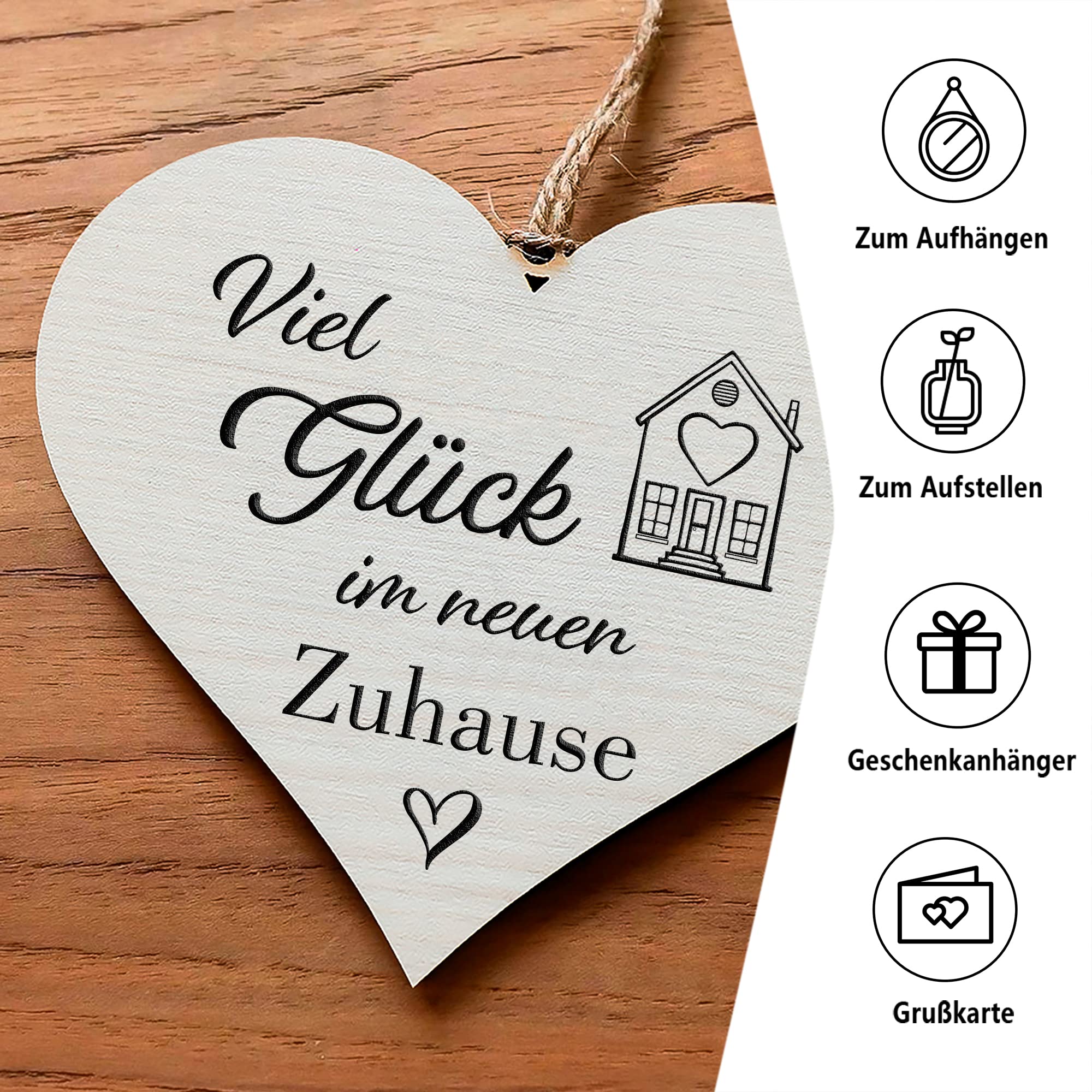 Hufeisen Glücksbringer Set - Einzugsgeschenk Mit Karte & Umschlag