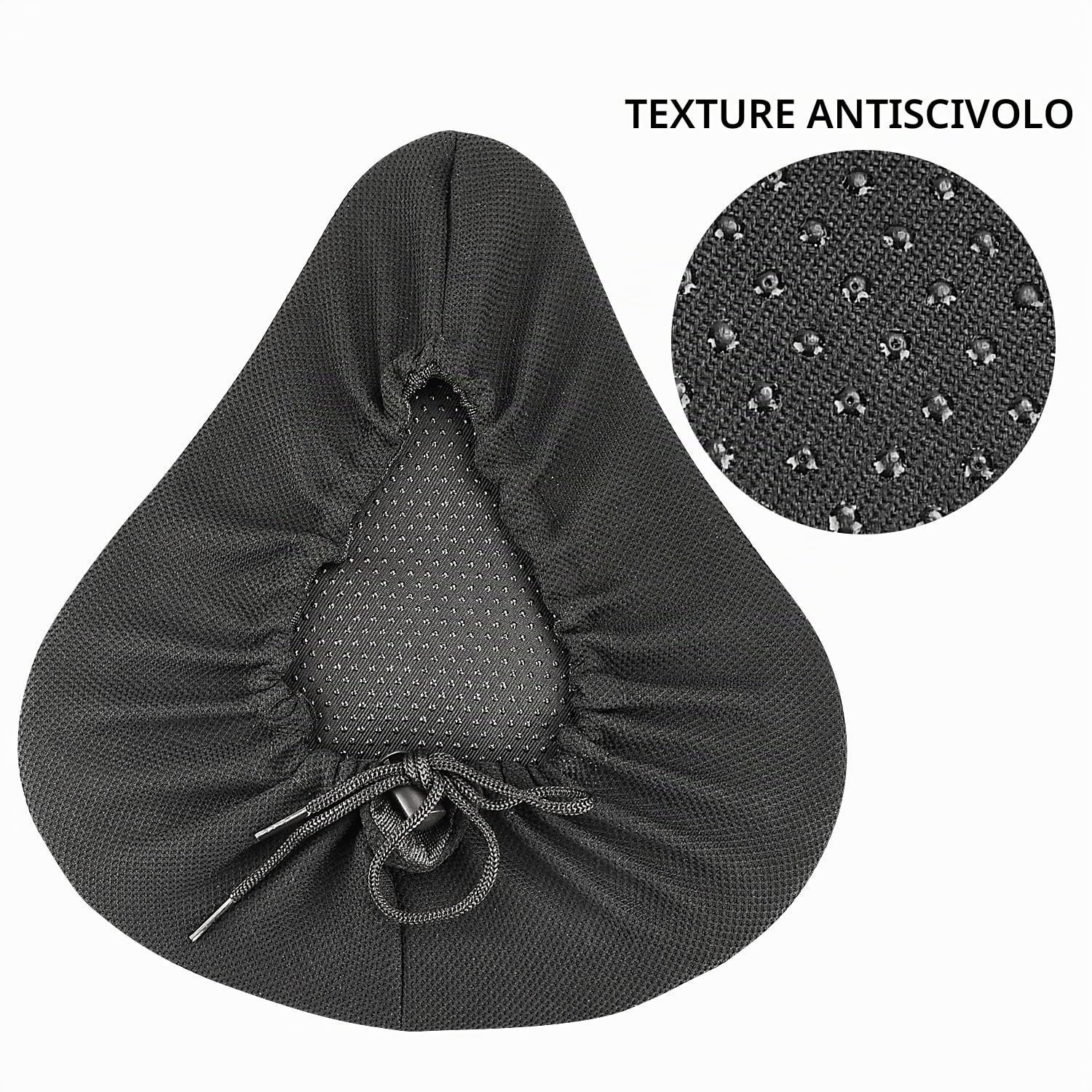 Coprisella Cyclette Gel 27 x 25 CM Coprisellino Cyclette Imbottito Coprisella Bici Gel Morbido Comodo per Selle da MTB Corsa Protezione per la Sella Universale Cuscino Cyclette Copri Sellino