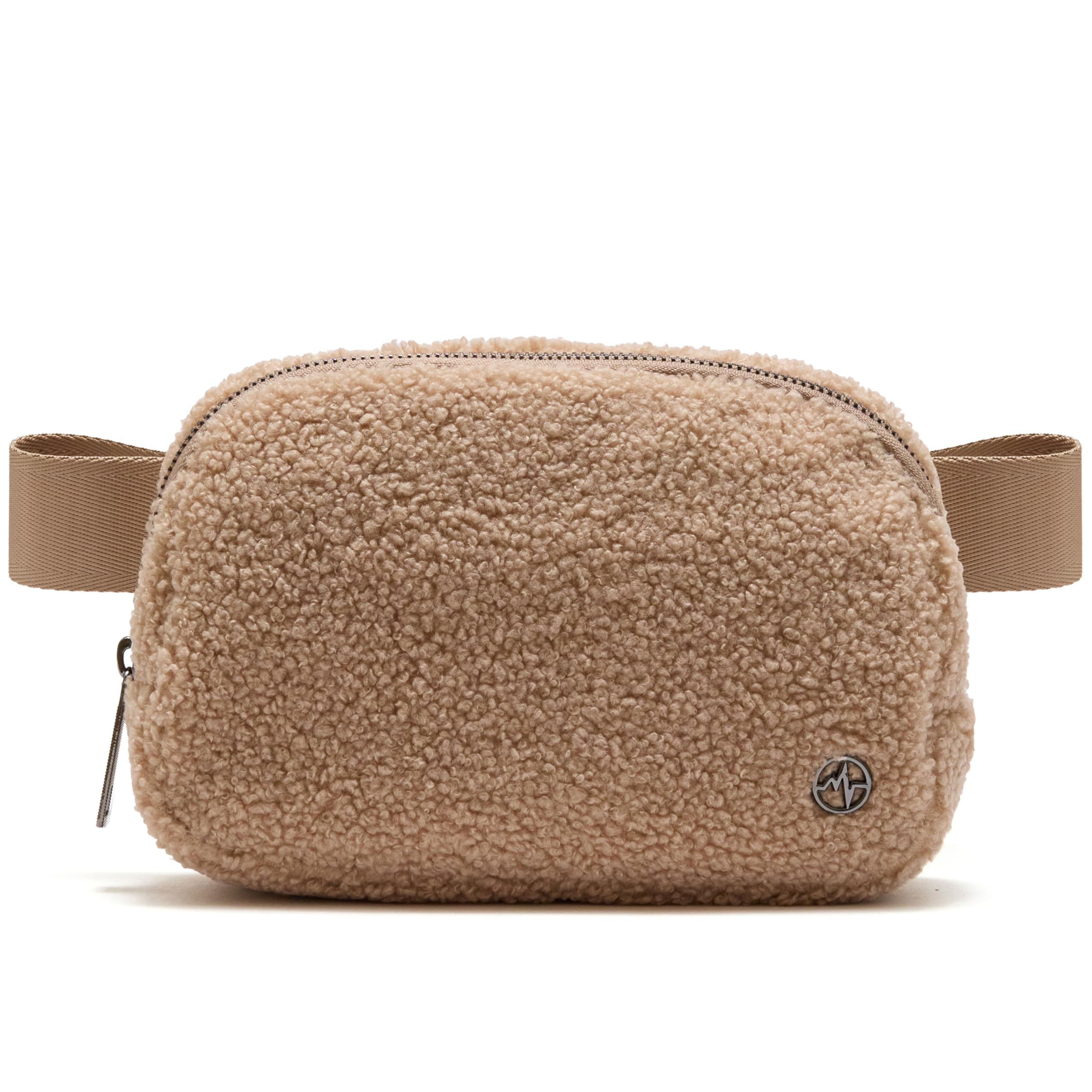 Pander Fanny pack Everywhere Fleece Belt Bag for Women and Men with Adjustable strap Belt, 1L. (Tan)