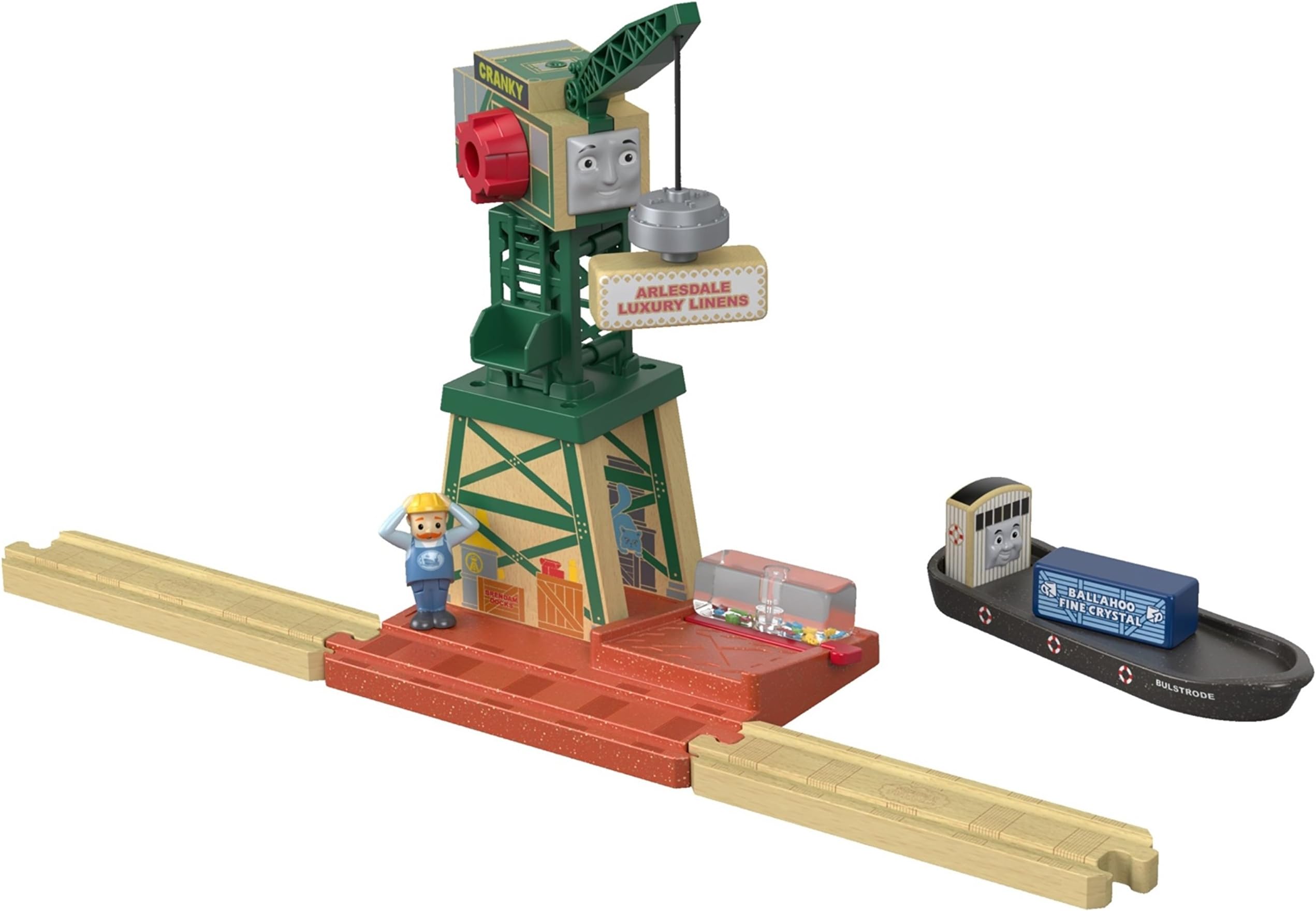 Thomas & Friends FHM72 Wood Cranky At The Docks Playset