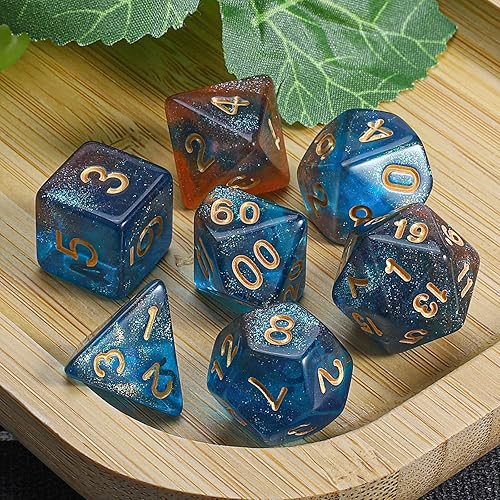 Miniatura 5 de CiaraQ DND - Juego de dados poliédricos con una bolsa de dados negra para juegos de mesa de rol D&D RPG MTG