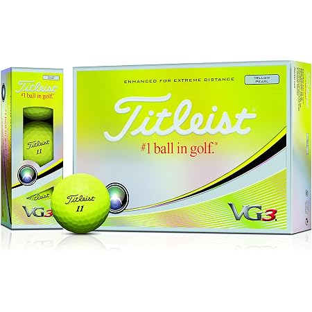 Amazon Titleist タイトリスト ゴルフボール 18 Vg3 3ピース 12個入り イエローパール T3125s タイトリスト Titleist ゴルフボール
