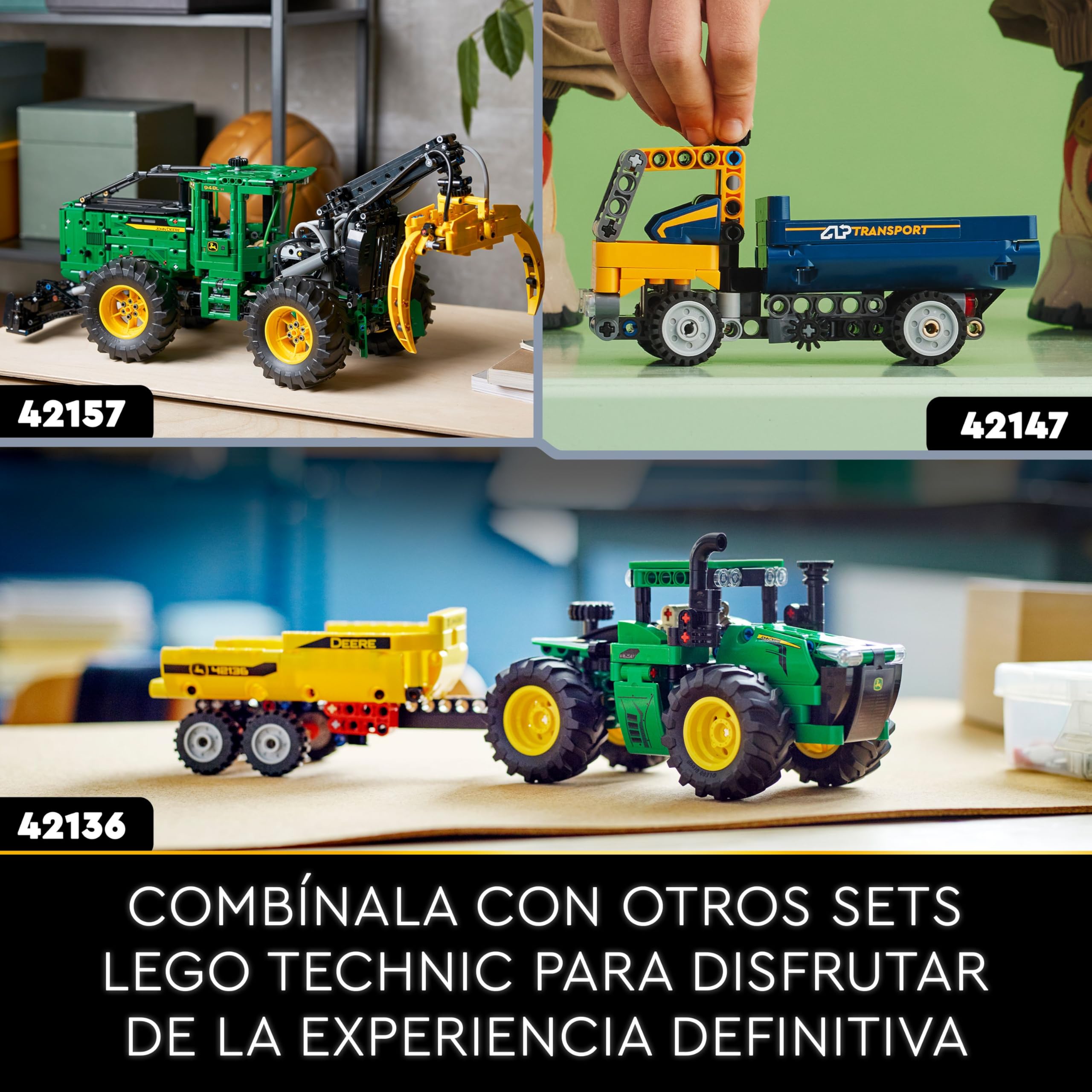 LEGO Technic John Deere 9700 Forage Harvester, Tractor de Juguete para Granja Infantil, Vehículo Agrícola Cosechadora, Regalo para Niños y Niñas de 9 Años o Más, Juego Creativo 42168