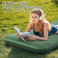 Vista 3 de Memory Sleeping Pad, 3.1" Ultra-Thick Foam Sleeping Mats for Camping, Easy Inflate&Deflate,9.5 R-Value Insulated Camping Mattress Pad with Pillow