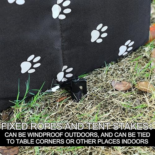 Miniatura 4 de Soaoo 2 unidades de refugio para gatos al aire libre, resistente a la intemperie y aislada, plegable, relleno de algodón, grueso, para perros y