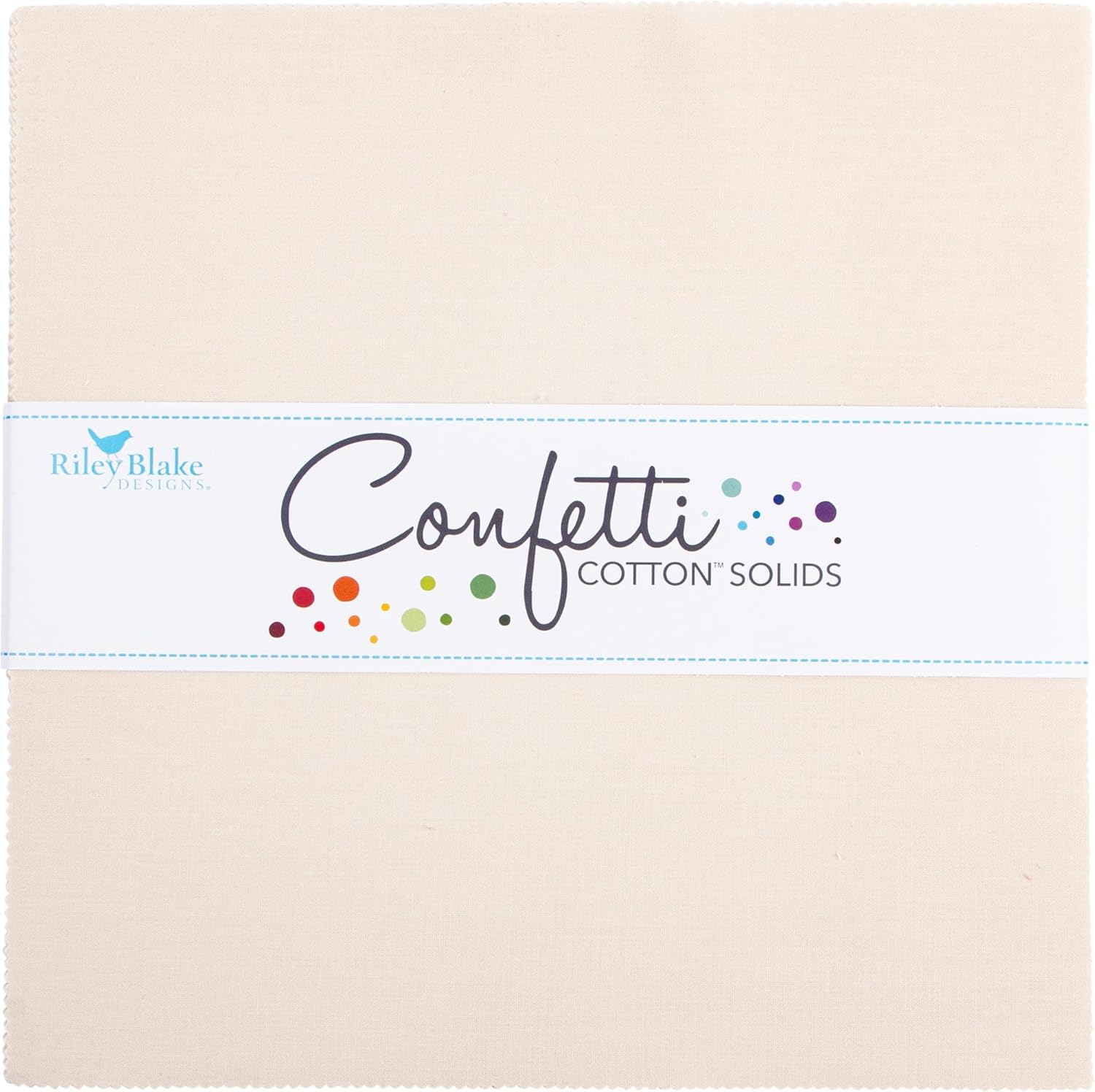 Confetti Cotton Solids Ivory 10" Stacker 42 10-inch Squares Layer Cake Riley Blake 10-120-IVORY-42