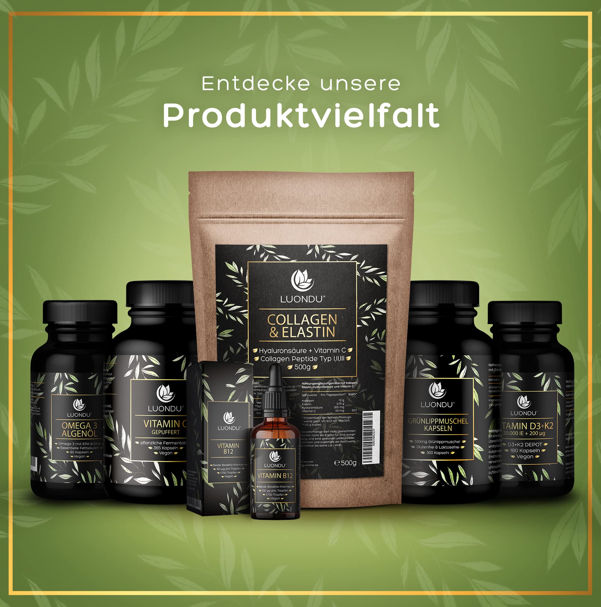 Luondu Vitamin D3 10.000 I.E + Vitamin K2 MK7 200 mcg Depot (Hochdosiert & Vegan) Vitamin D3 K2 Kapseln hochdosiert (180 Kapseln) - Verpackung kann variieren