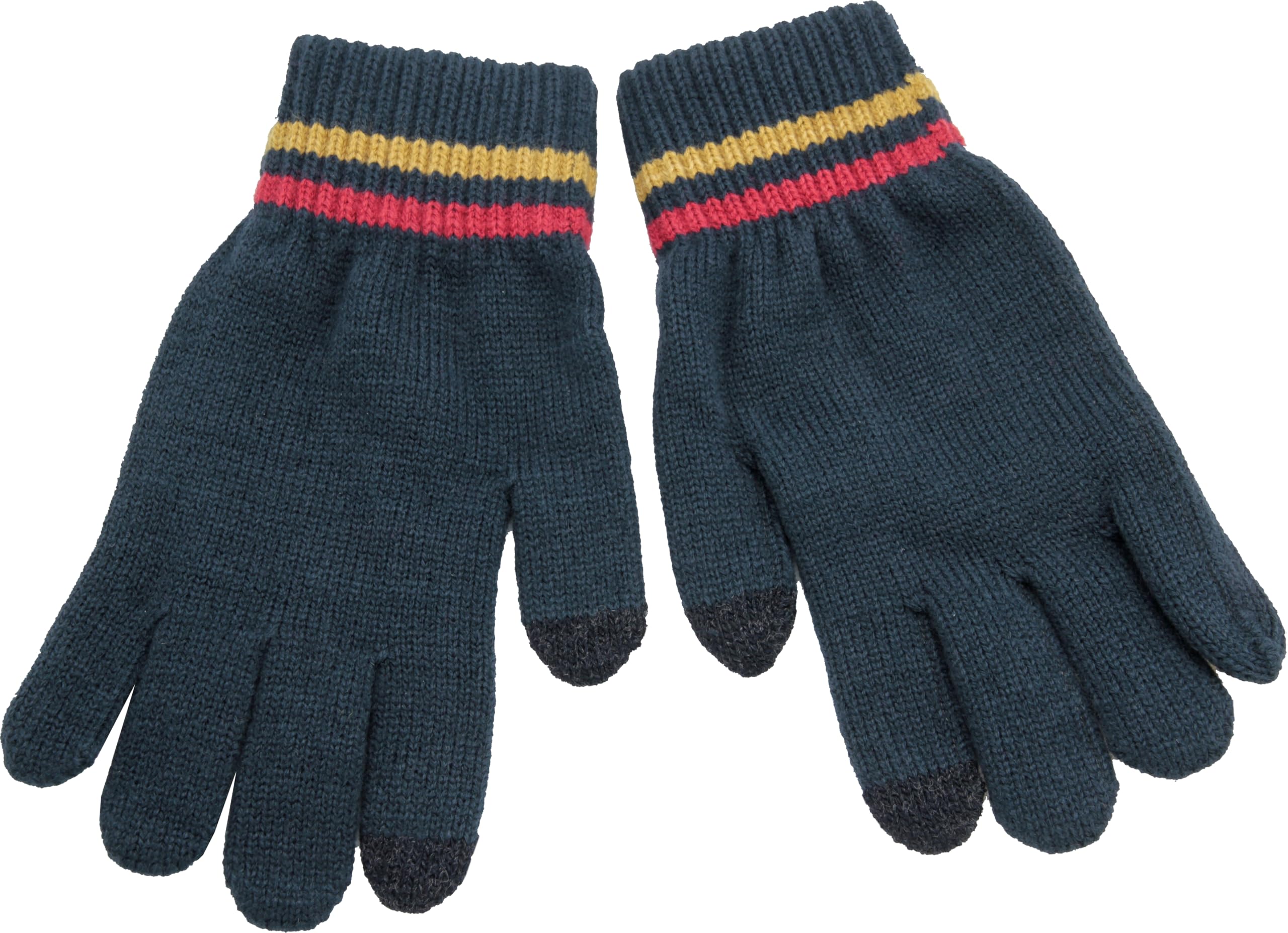 AS Roma WOLF LEATHER PATCH KNITTED GLOVES - NAVY
