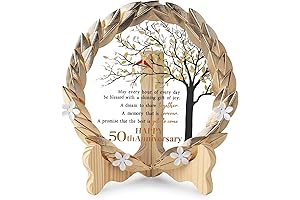 50th Anniversary Wedding Gifts Crystal Plate with Gold Leaf Wreath: Celebrating 50 Years of Love