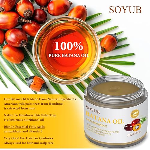 Miniatura 2 de Aceite de batana crudo para el crecimiento del cabello, 100% puro, sin refinar y orgánico, aceite de Dr. Sebi Batana de Honduras promueve el