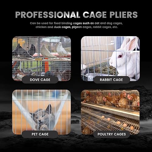 Miniatura 6 de 900 clips de jaula de alambre con alicates de anillo de cerdo para pájaros, codorniz, conejo, jaula de alambre de pollo