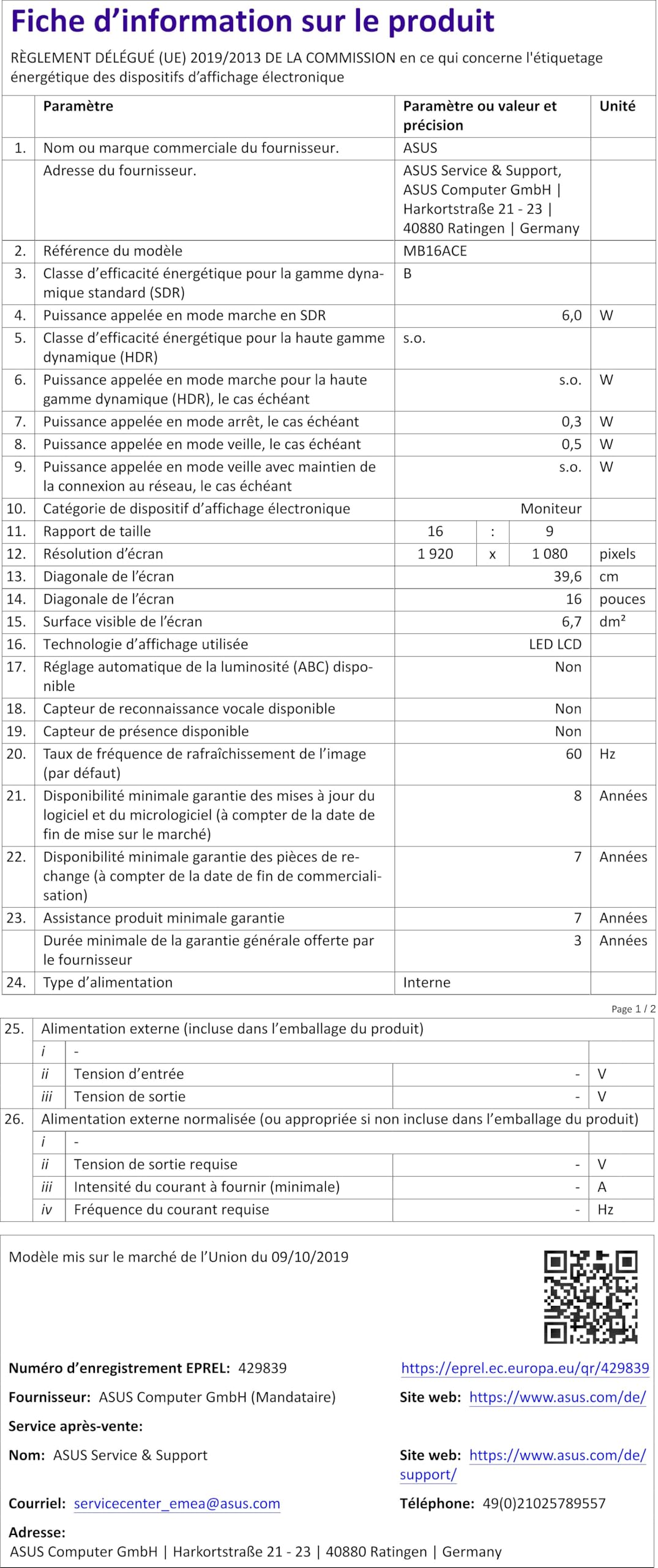 Dalle LCD BOE NV173FHM-N49 V8.0 - 17,3 Pouces Full HD 1920x1080 - Pour Ordinateur Portable - Neuf