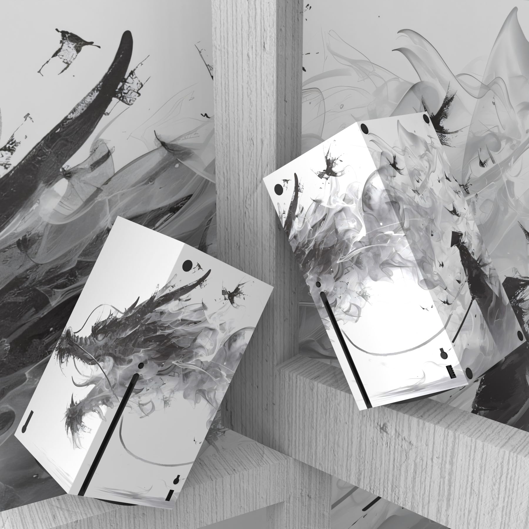 PlayVital Stickers Manette pour Xbox Series X,Autocollant Protection pour Xbox Series X Console Accessoires Skin Habillages-Dragon Mistborn - 5