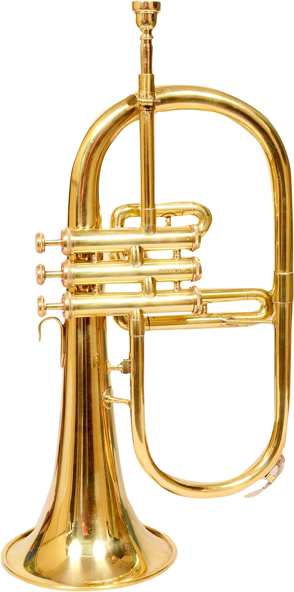 S.A Trading Co. 3 Valve smooth functioning Ultimate Brass Polish Flugel Horn with a carry case and a mouthpiece.