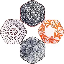 Pratos de molho de soja de cerâmica, tigelas de molho de soja, tigelas de mergulho para molho de soja, ketchup, molho de churrasco ou temperos - 4 pacotes