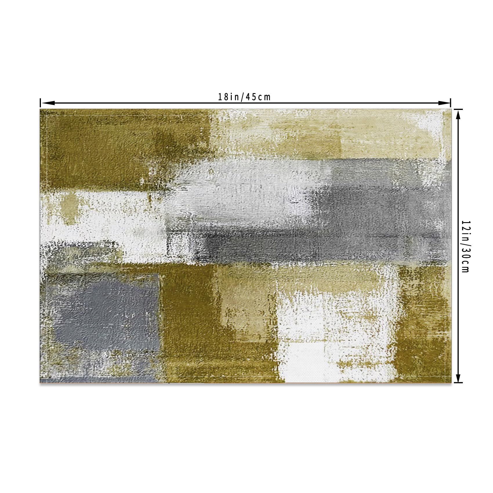 Set Di 4 Tovagliette Americane Verde Foresta, 45x30 Cm, In Tessuto Ispirato Alla Natura, Lavabili In Lavatrice - 3