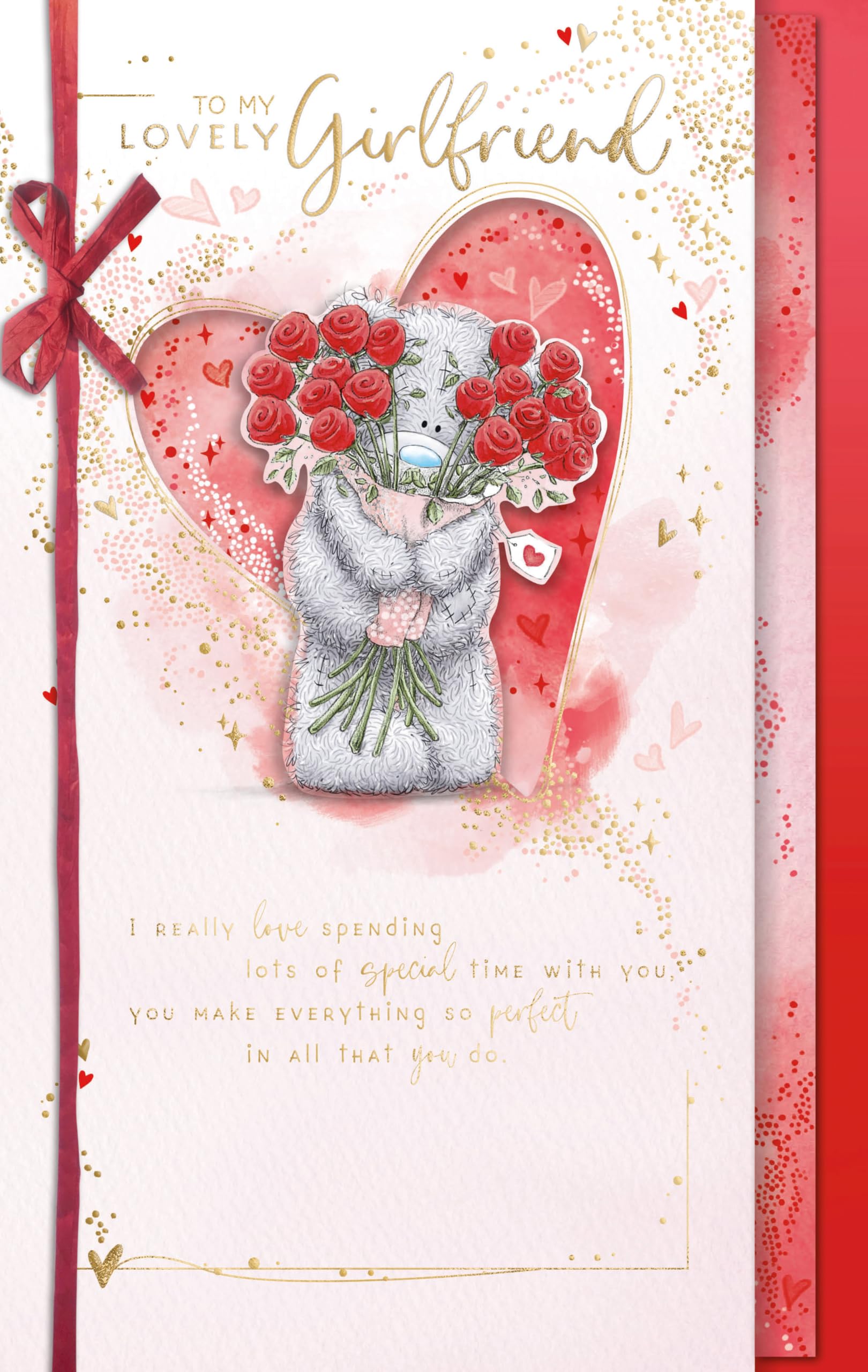 Me To You Bear Lovely Girlfriend Handmade Valentine's Day Card