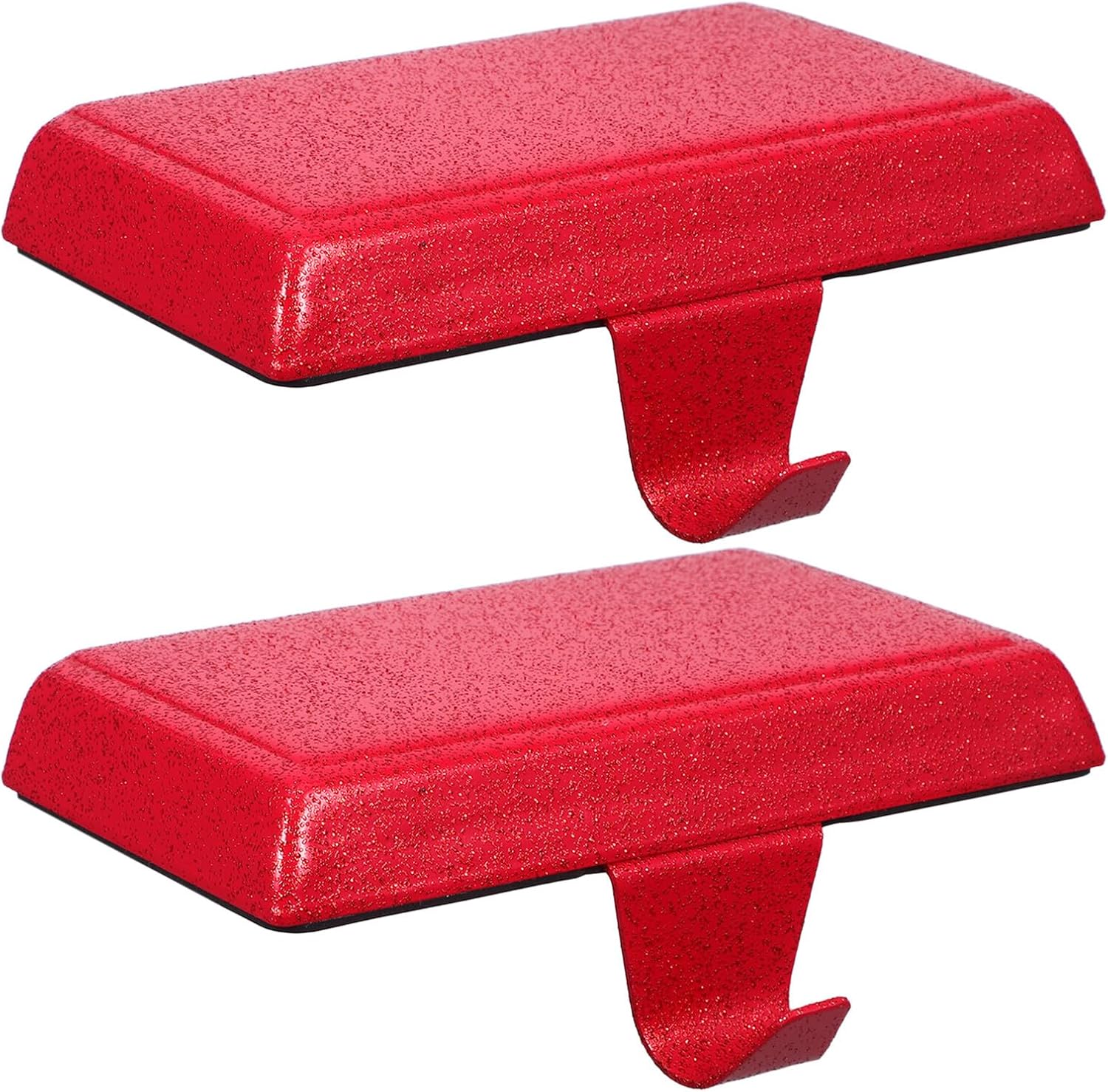 2pcs Christmas Stocking Holders Fireplace Mantel Hooks with Weighted Light Pink Base Sturdy Stocking Hanger for Holiday Decoration